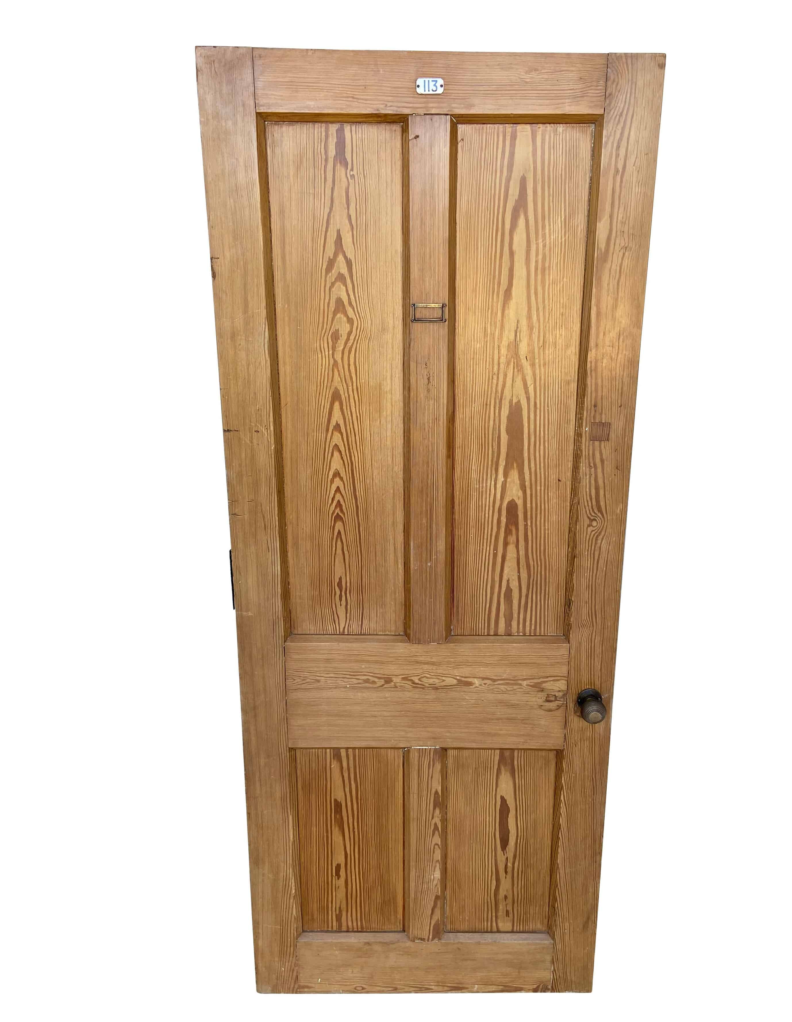 Reclaimed Pitch Pine Solid Internal Door - A