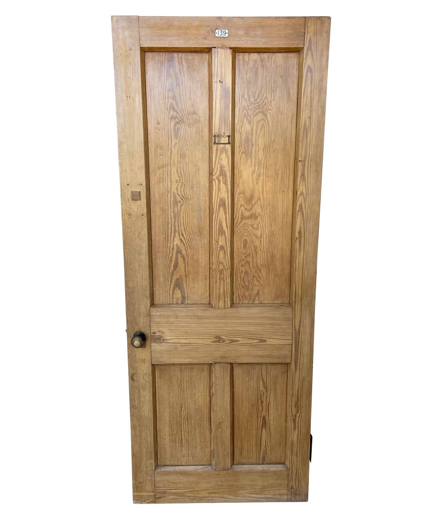Reclaimed Pitch Pine Solid Internal Door - E