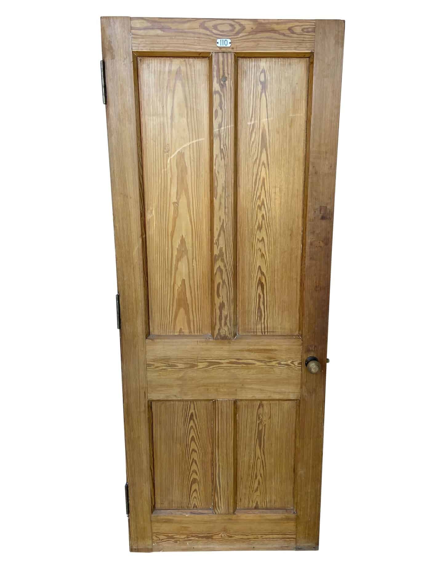 Reclaimed Pitch Pine Solid Internal Door - L