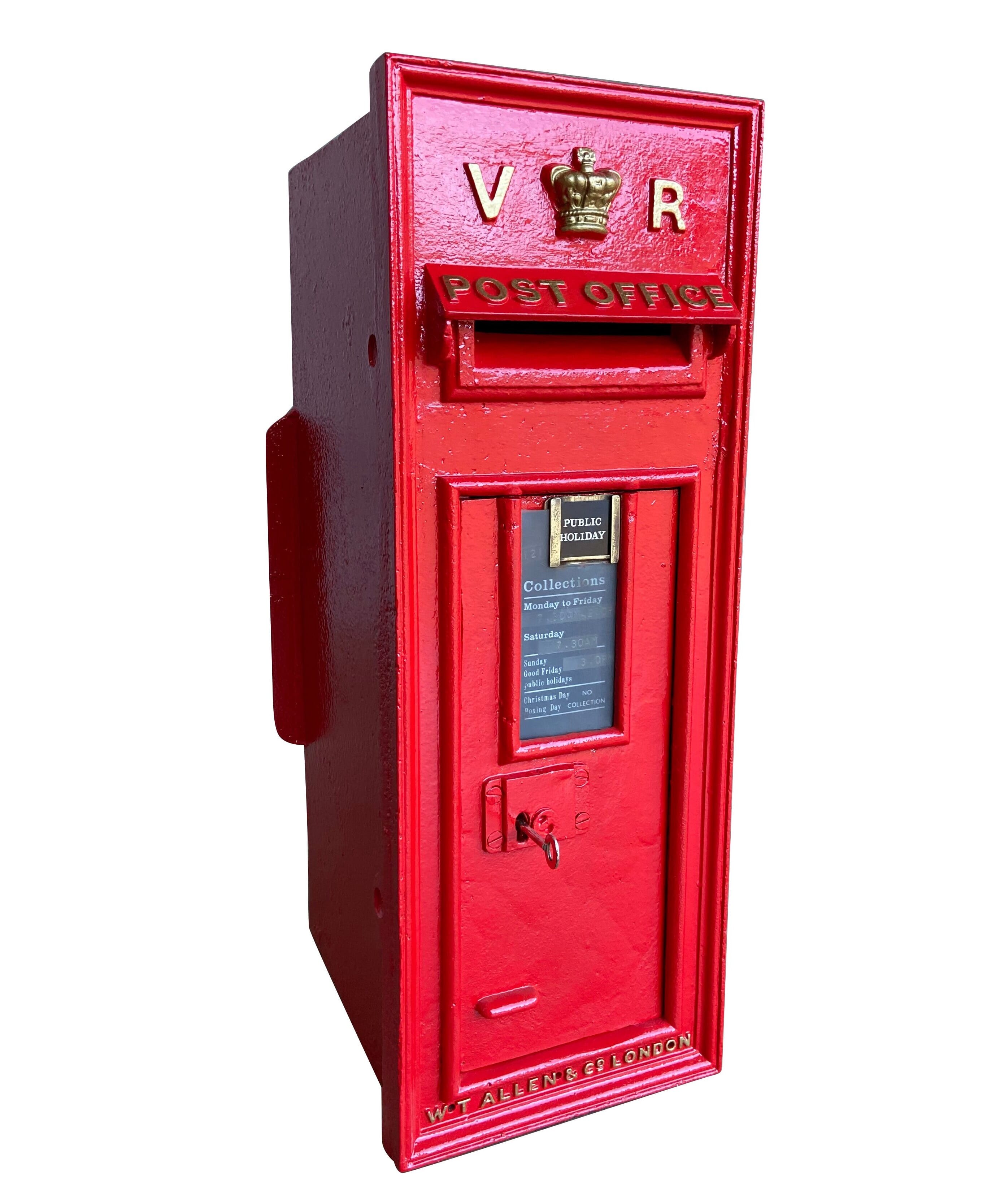 Queen Victoria Original Wall Mounted Cast Iron Post Box - 9569