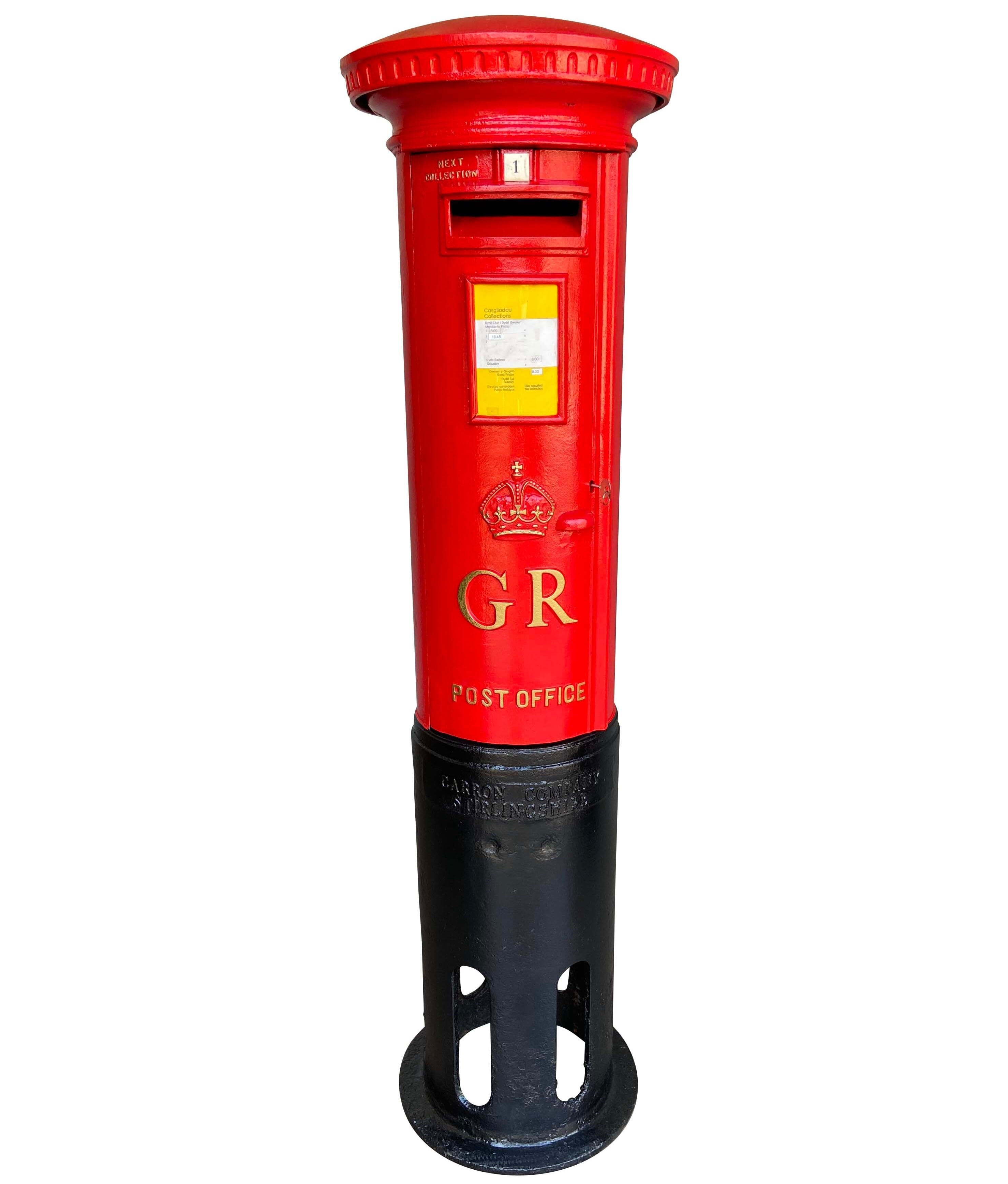 Original Post Office Reclaimed Cast Iron GR Pillar Box - 9513
