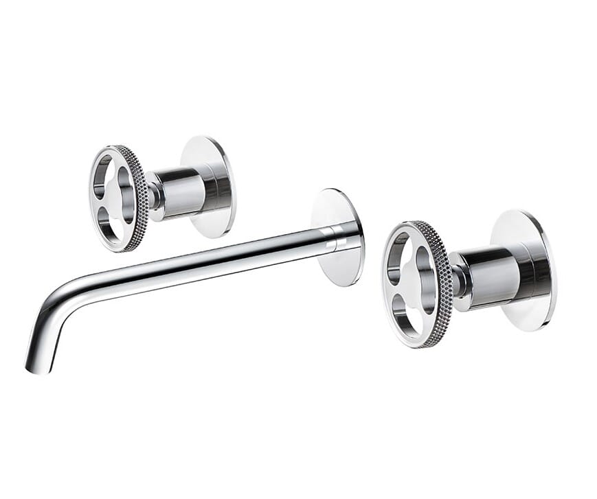 Thomas Crapper Fontley Three-Hole Basin Wall Mixer - TCFO403WSCP