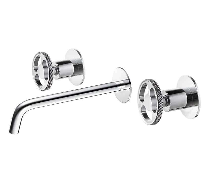 Thomas Crapper Fontley Three-Hole Basin Wall Mixer