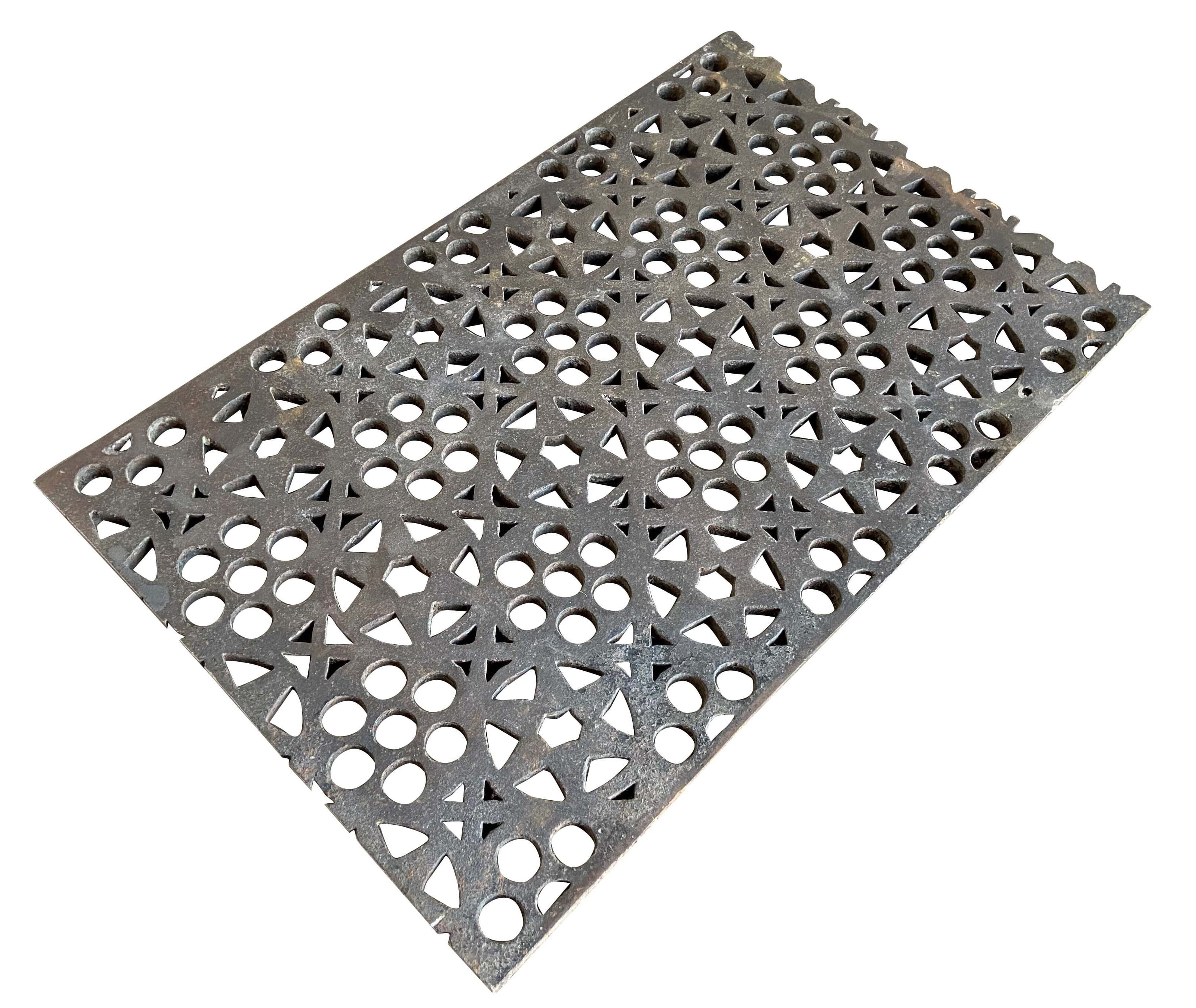 Antique Genuine Cast Iron Floor Grids / Grilles - 9627G