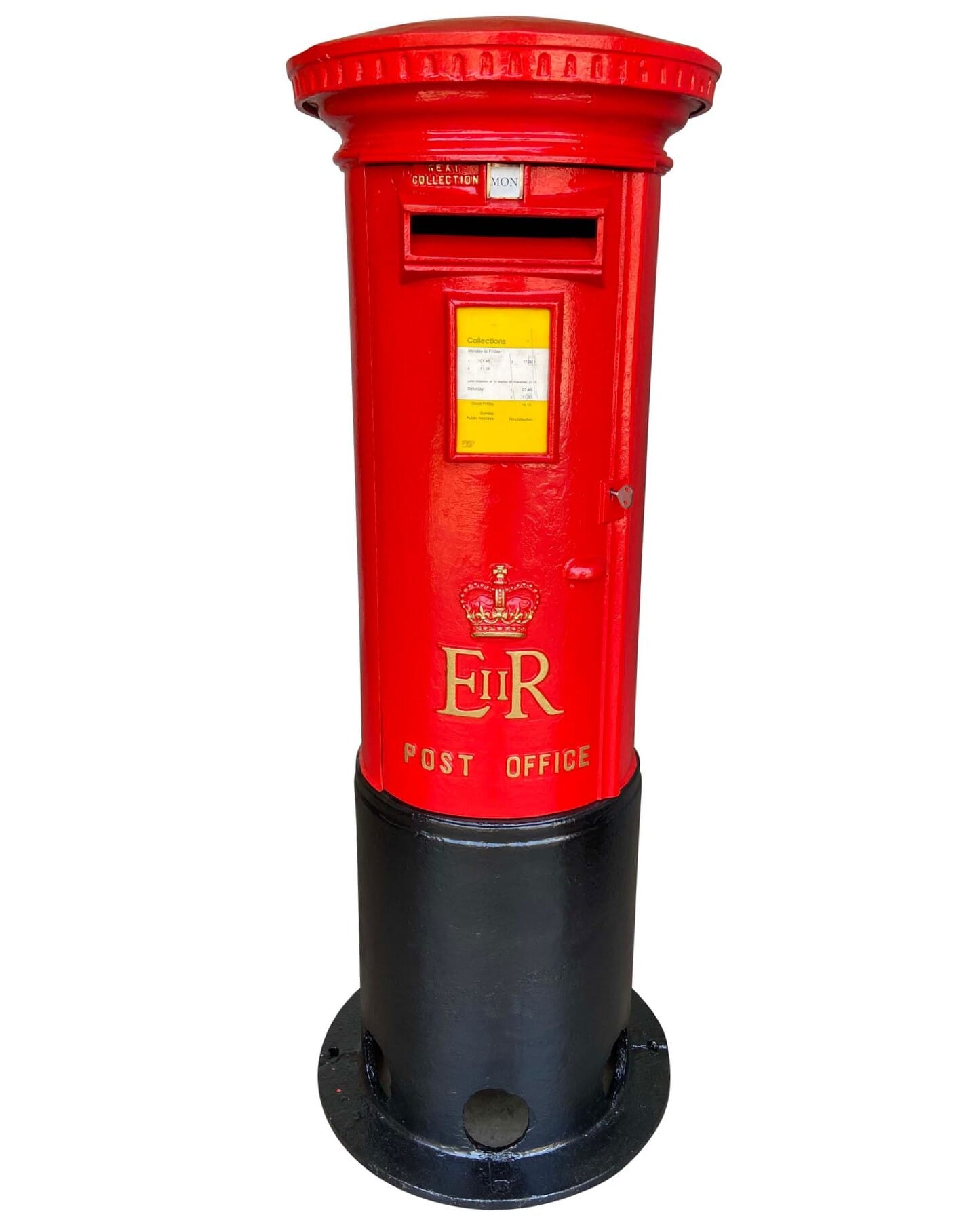 Genuine Reclaimed Cast Iron ER II Pillar Box - 9498