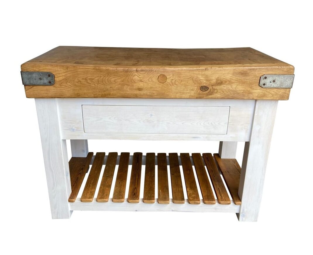 Traditional Maple Butchers Chopping Block on Bespoke Base - D1936