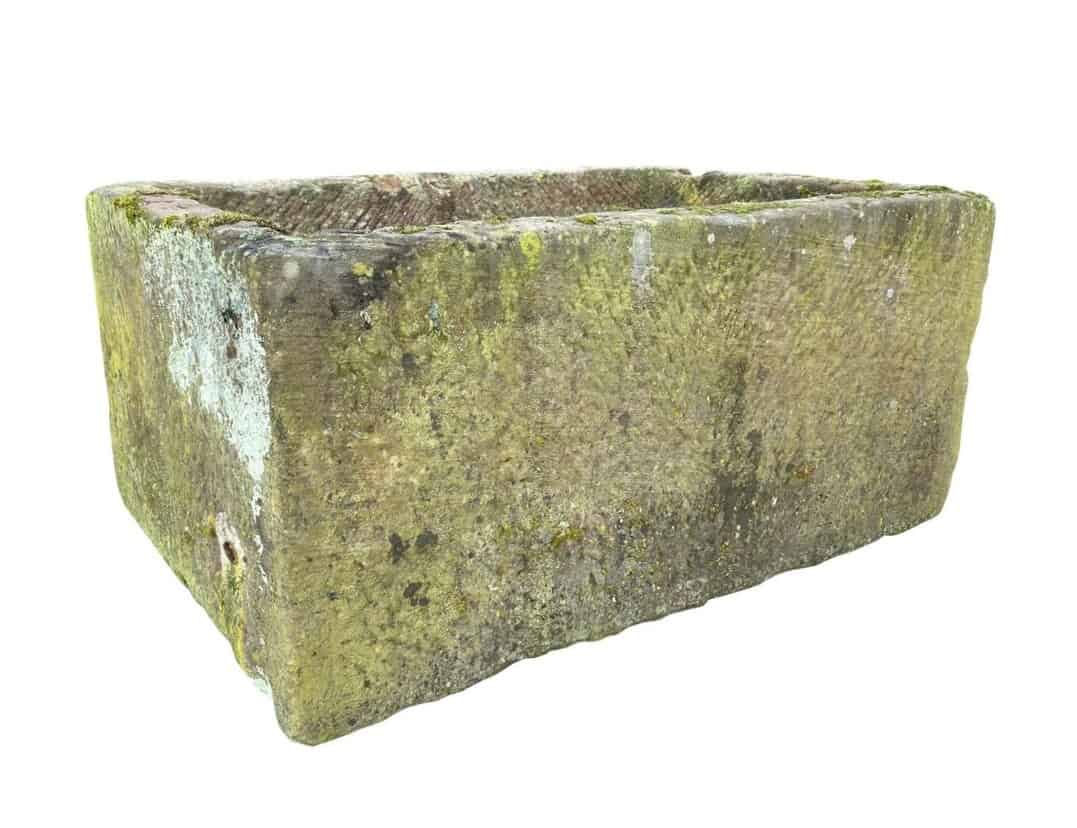 17th Century English Carved Solid Stone Garden Trough