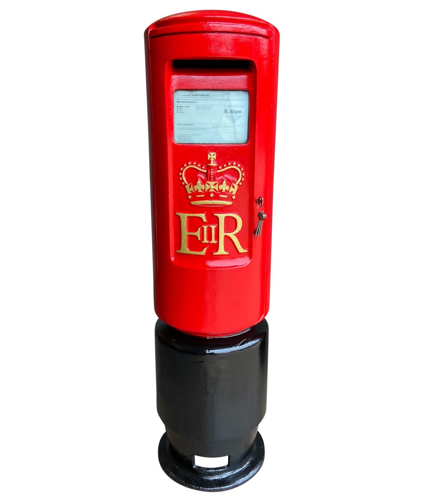 Original Cast Iron ER II 'Bullet' Pillar Box - 9649