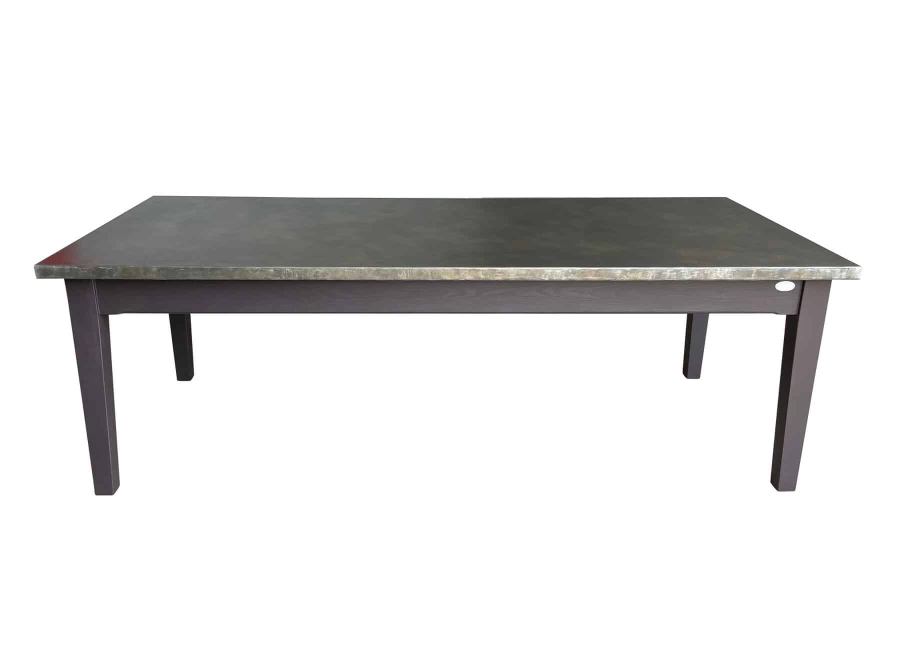 Handmade Antique Zinc Top Kitchen Table