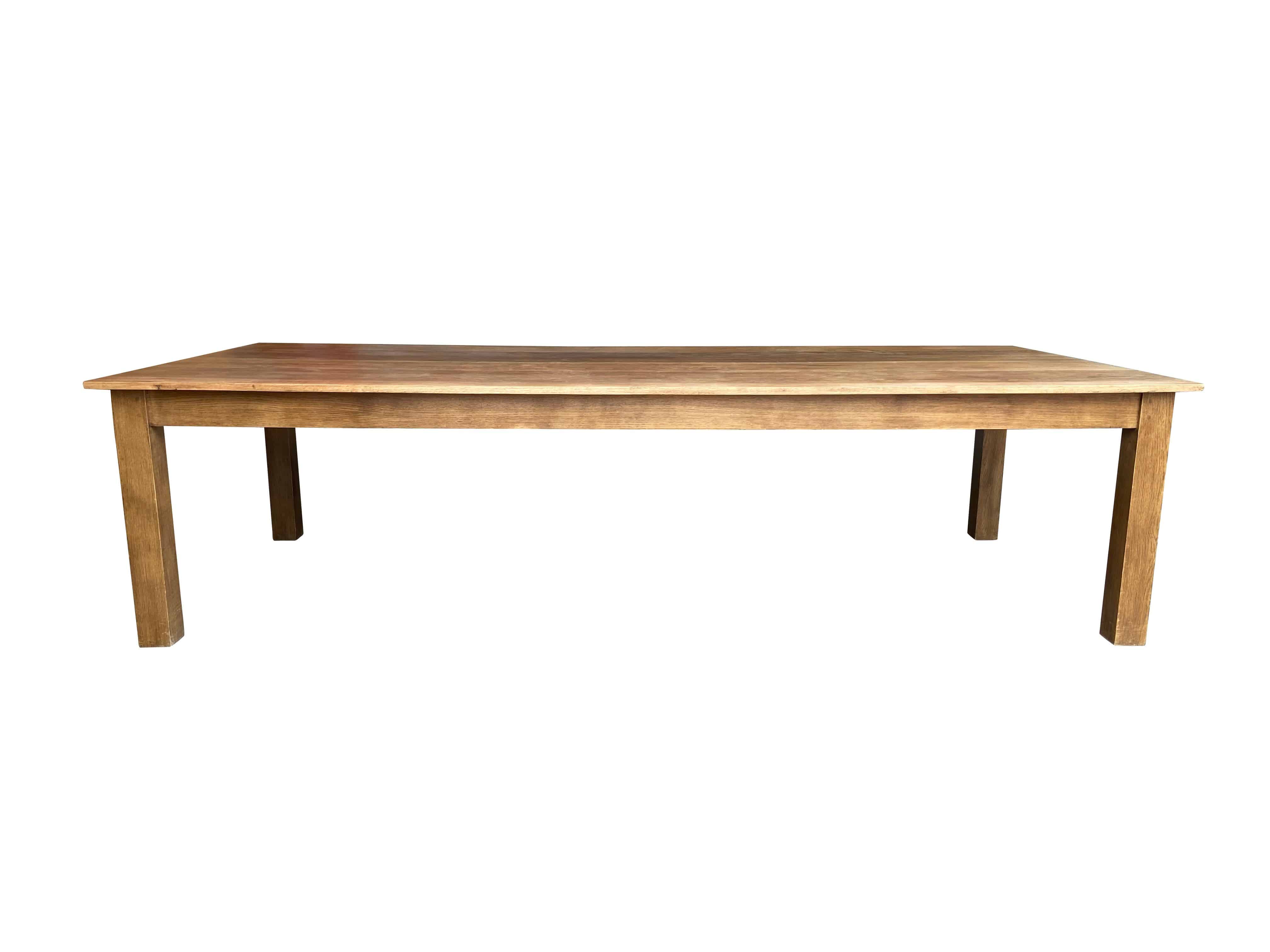 Large Antique Oak Reclaimed Kitchen Dining Table