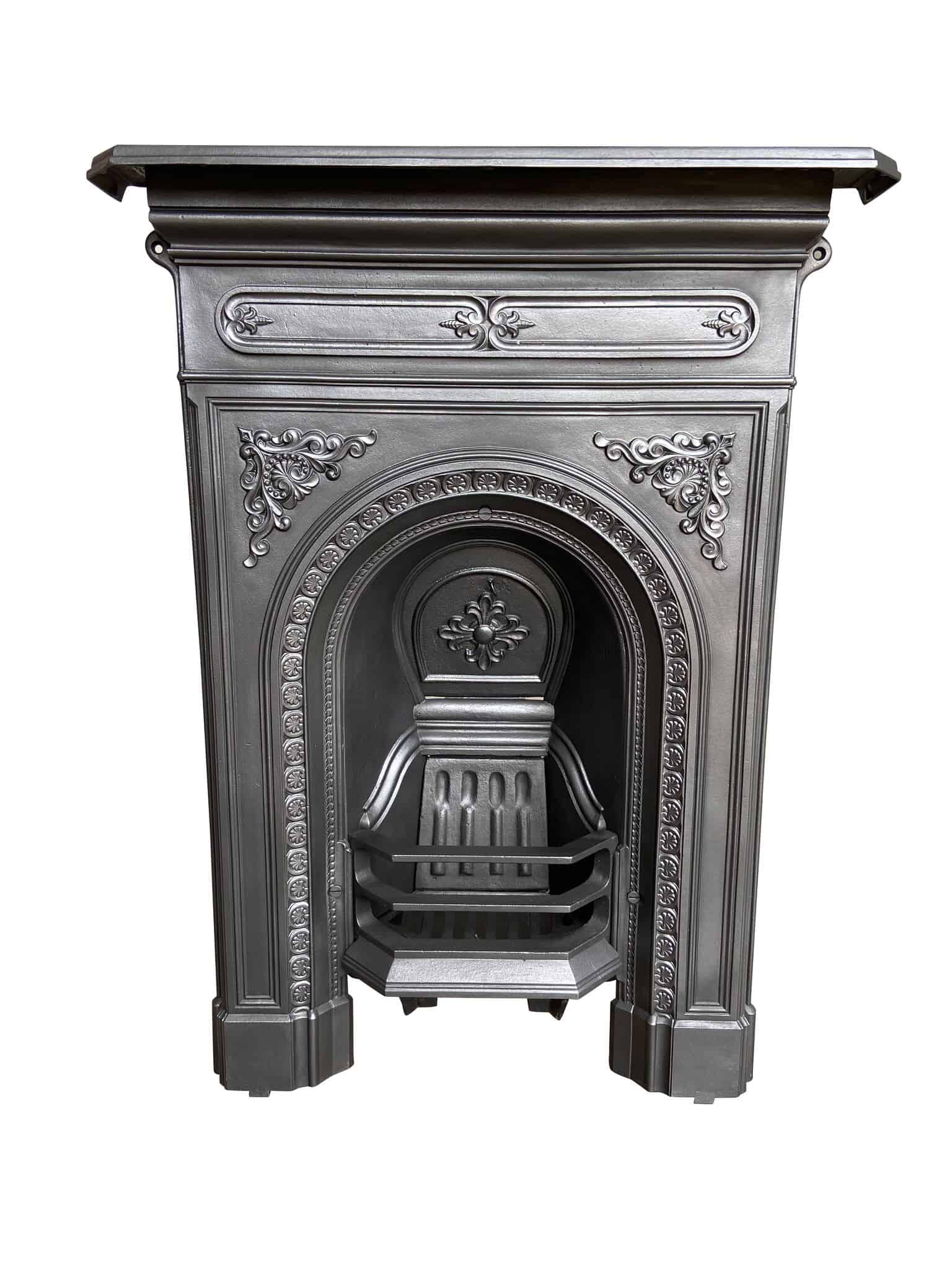 Original Antique Reclaimed Cast Iron Bedroom Fireplace