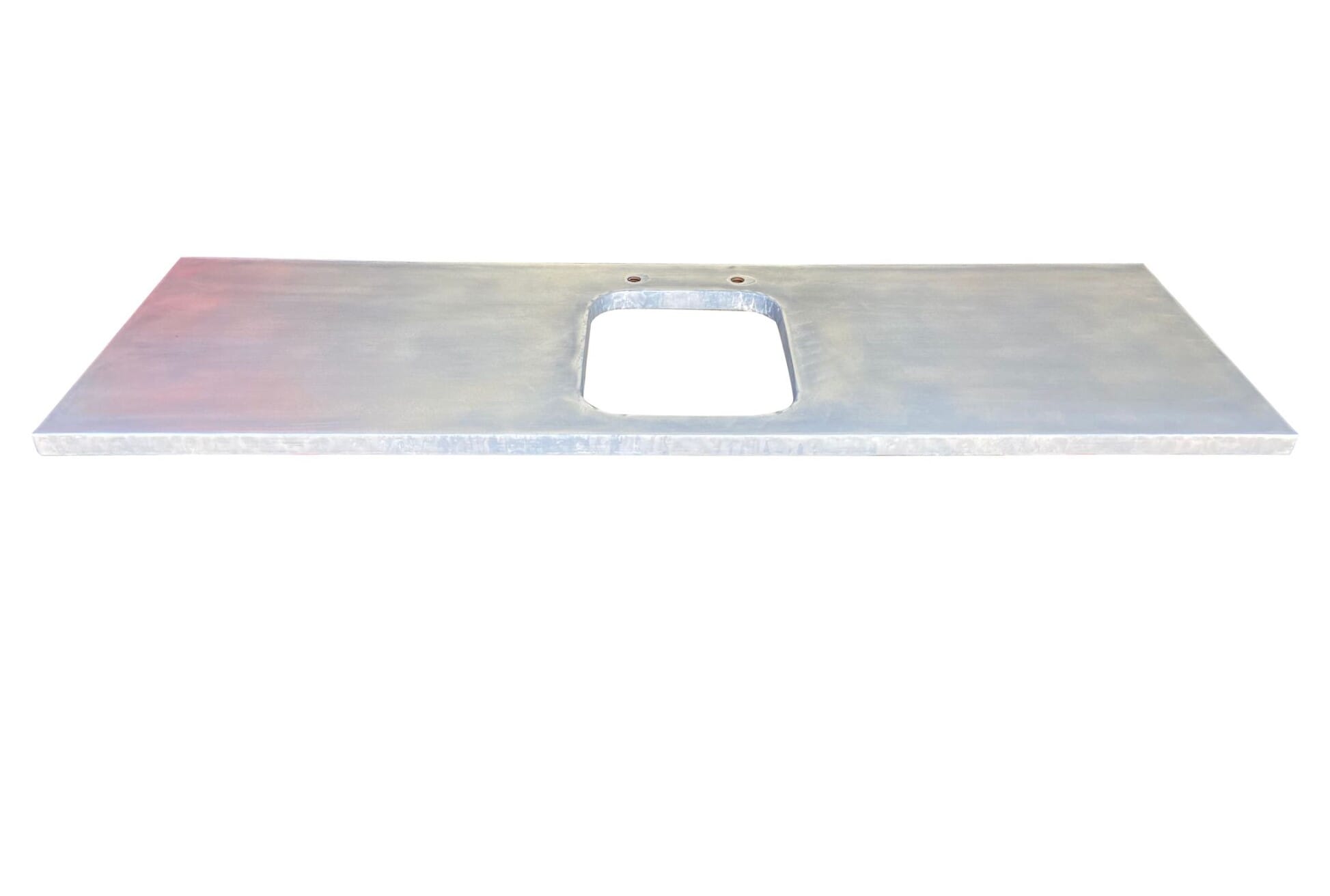 Handmade Bespoke Distressed Zinc Kitchen Worktop - D1957