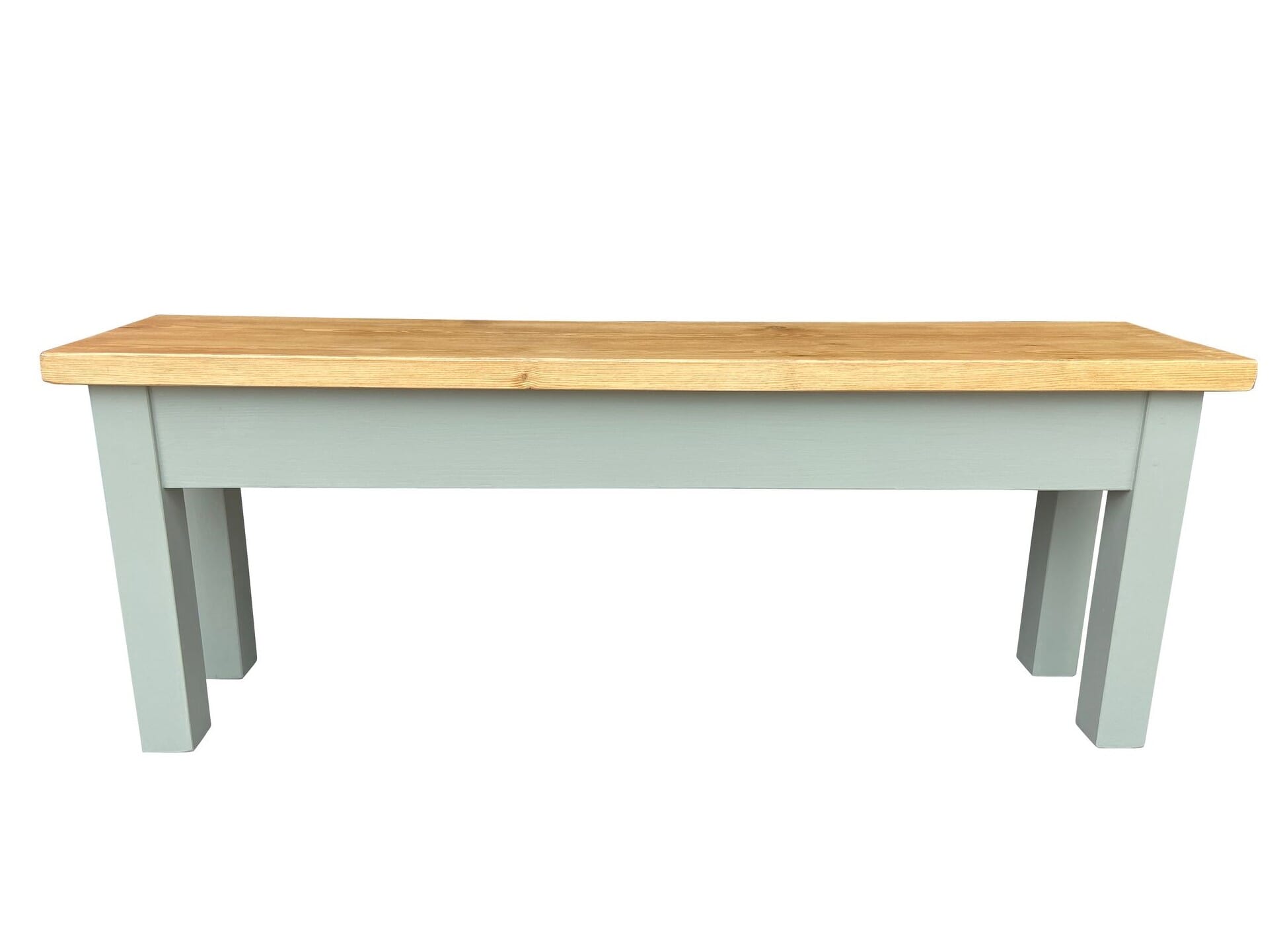 Bespoke Reclaimed Painted Pine Plank Top Kitchen Bench - D1962
