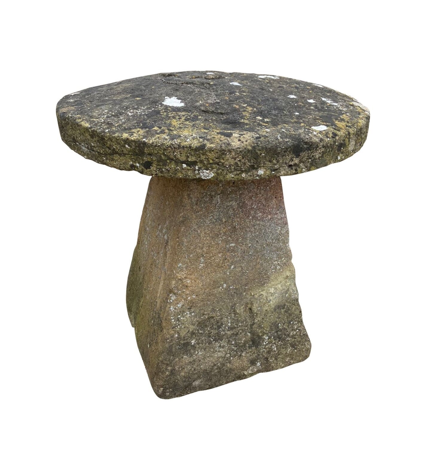 Garden Antique Reclaimed Old Staddle Hand Carved Stone - 9292b