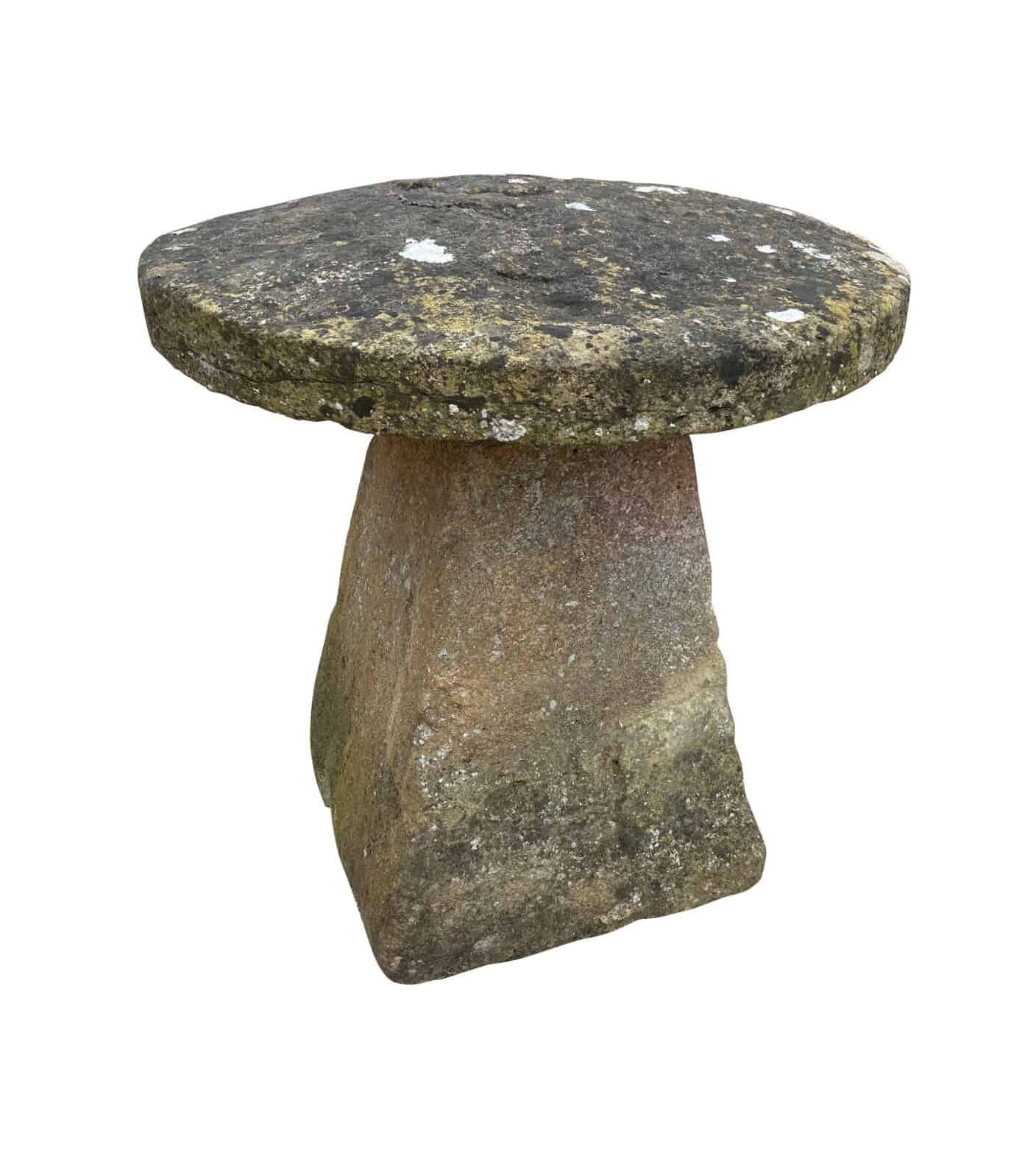 Garden Antique Reclaimed Old Staddle Hand Carved Stone