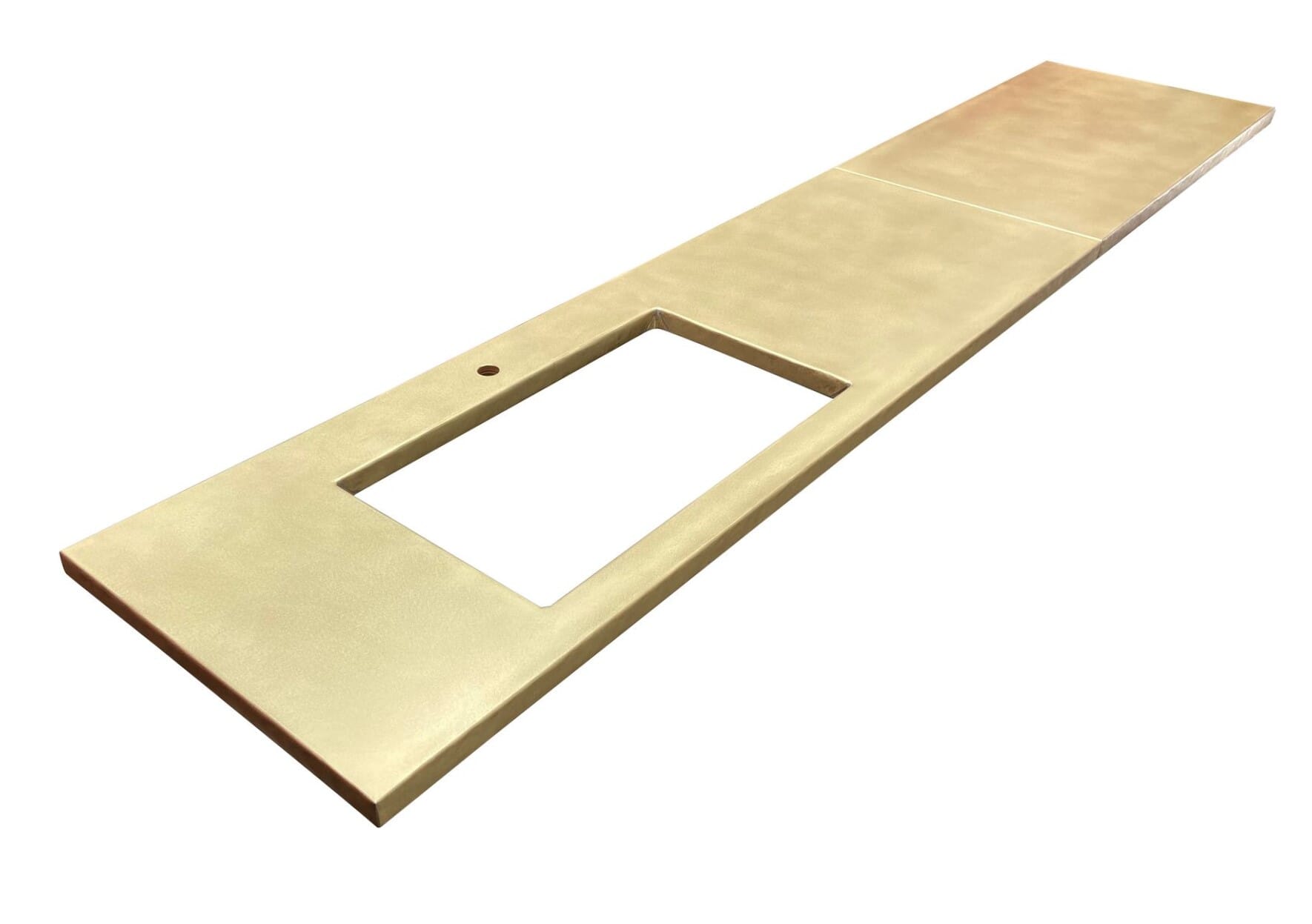 Bespoke Matt Brass Kitchen Worktops With Sink Cut Out - D1967