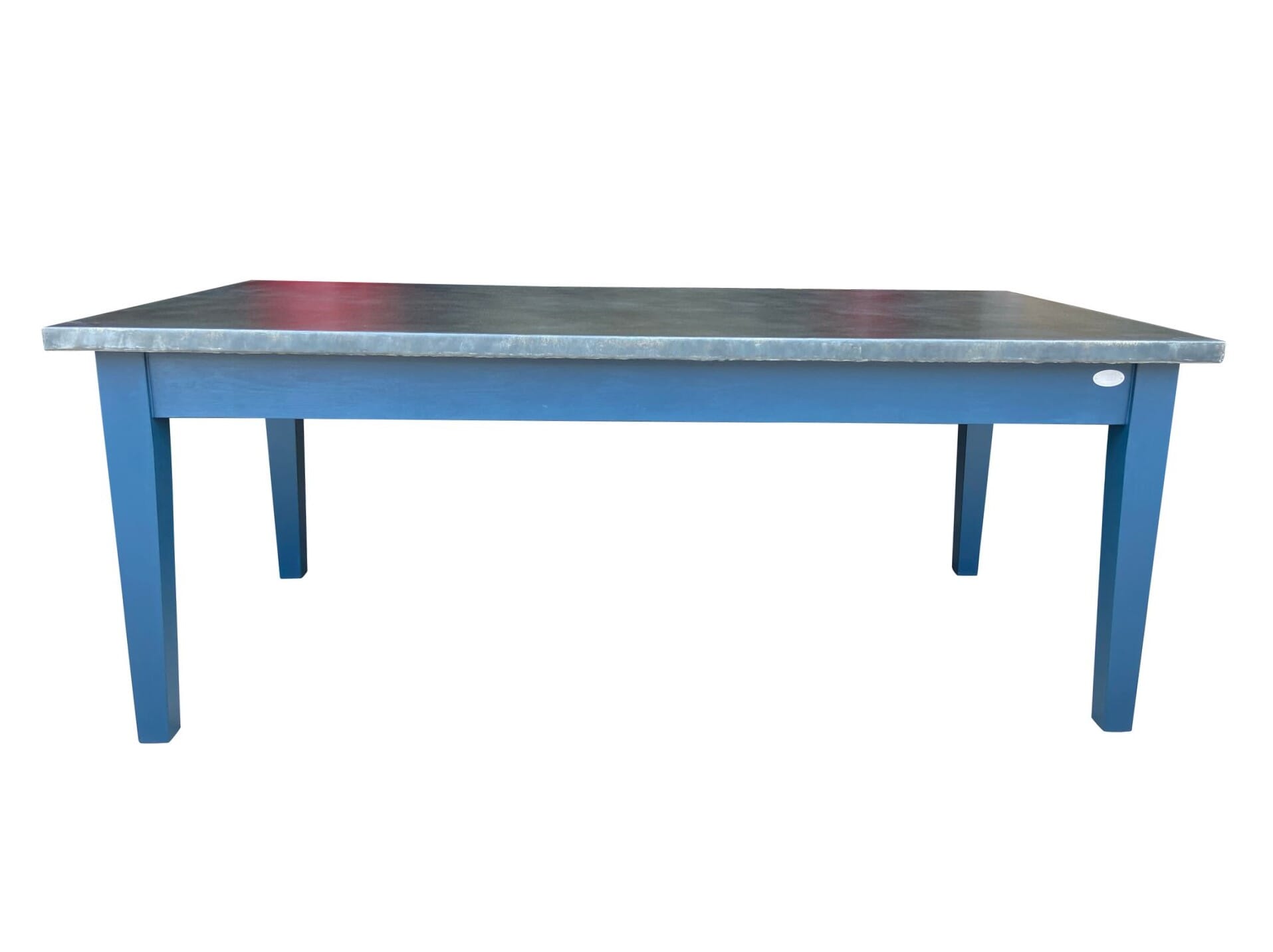 Bespoke Antique Zinc Top Kitchen Table - D1968
