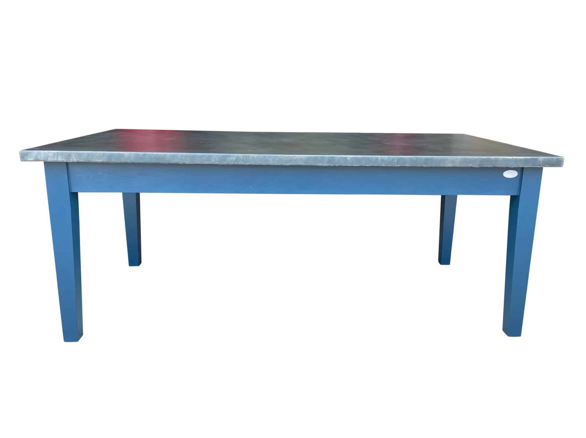 Bespoke Antique Zinc Top Kitchen Table