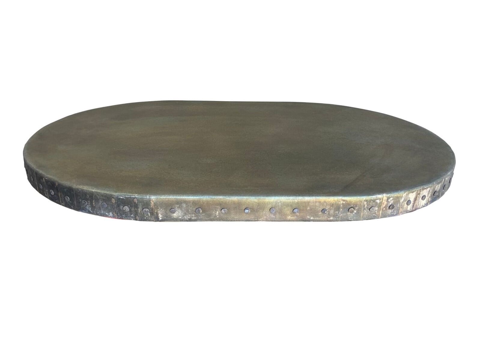 Handmade Antique Zinc Oval Table Top - D1970