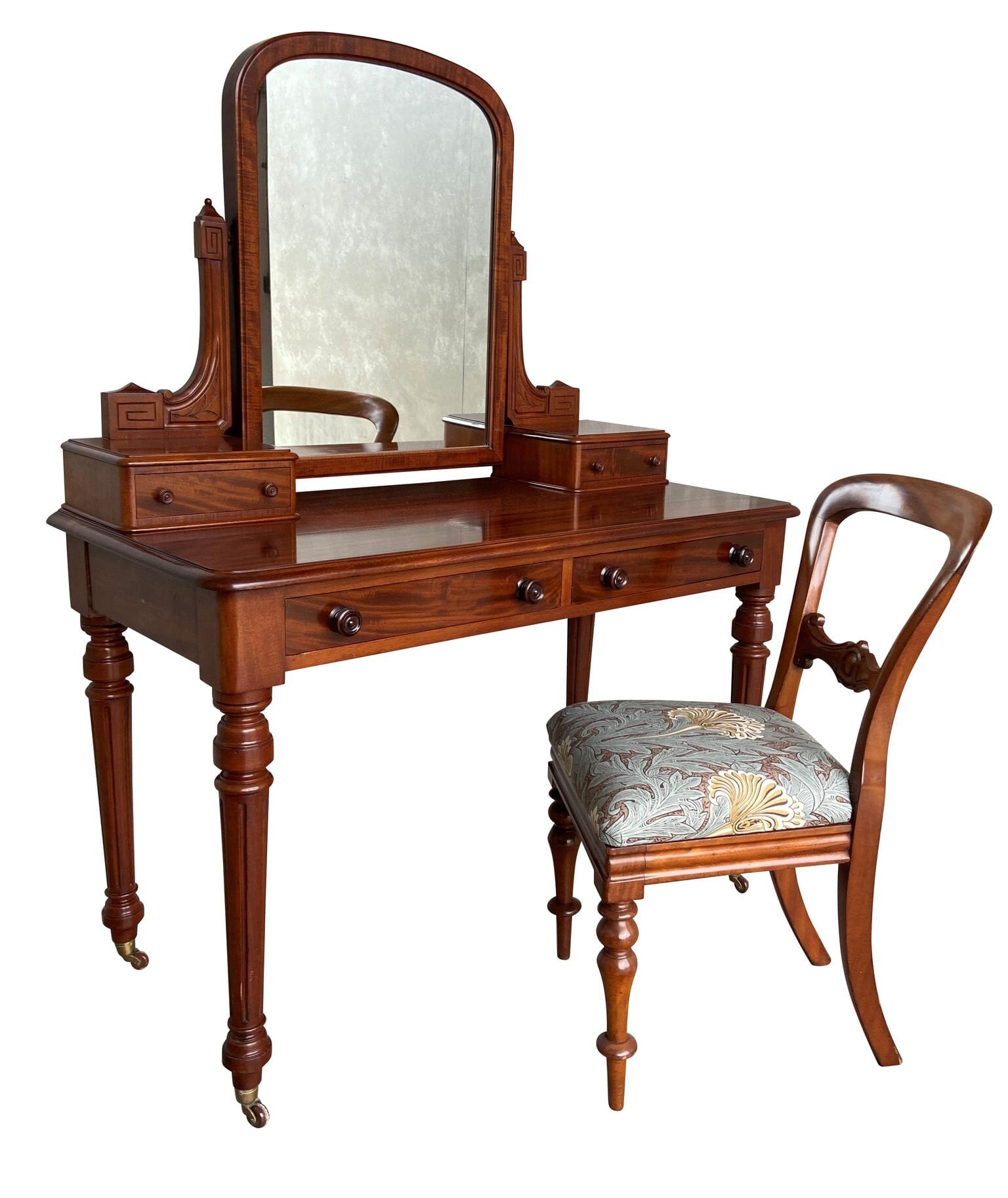 Original Antique Bedroom Dressing Table with Chair - D1749A