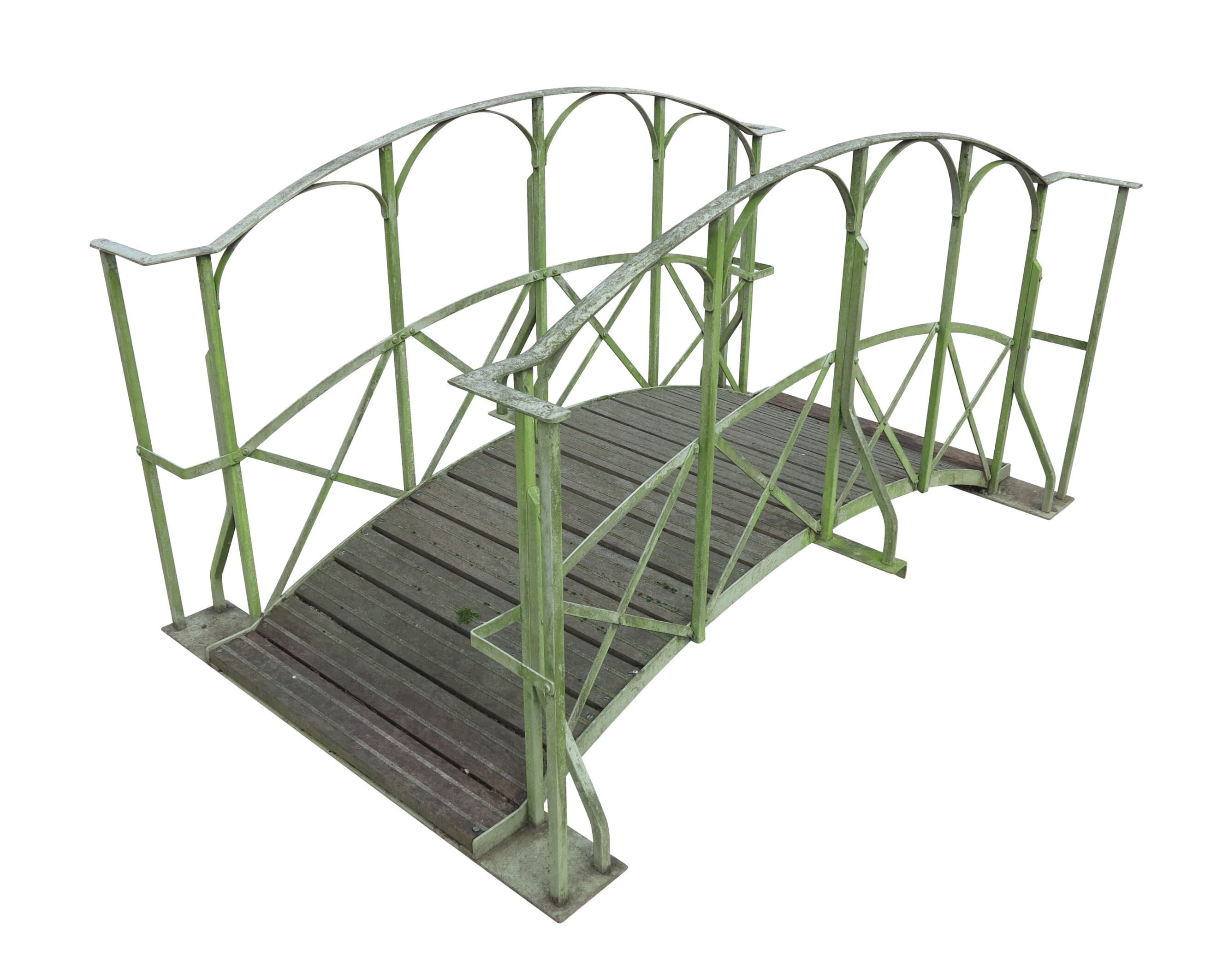 Timber & Iron Pedestrian Foot Bridge For Ponds & Streams - Bridge1
