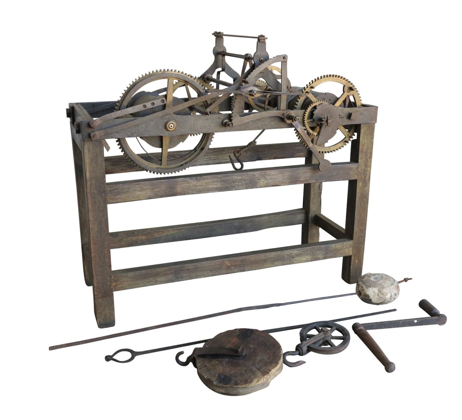 Rare Antique Victorian Turret Clock & Pendulum - 9111