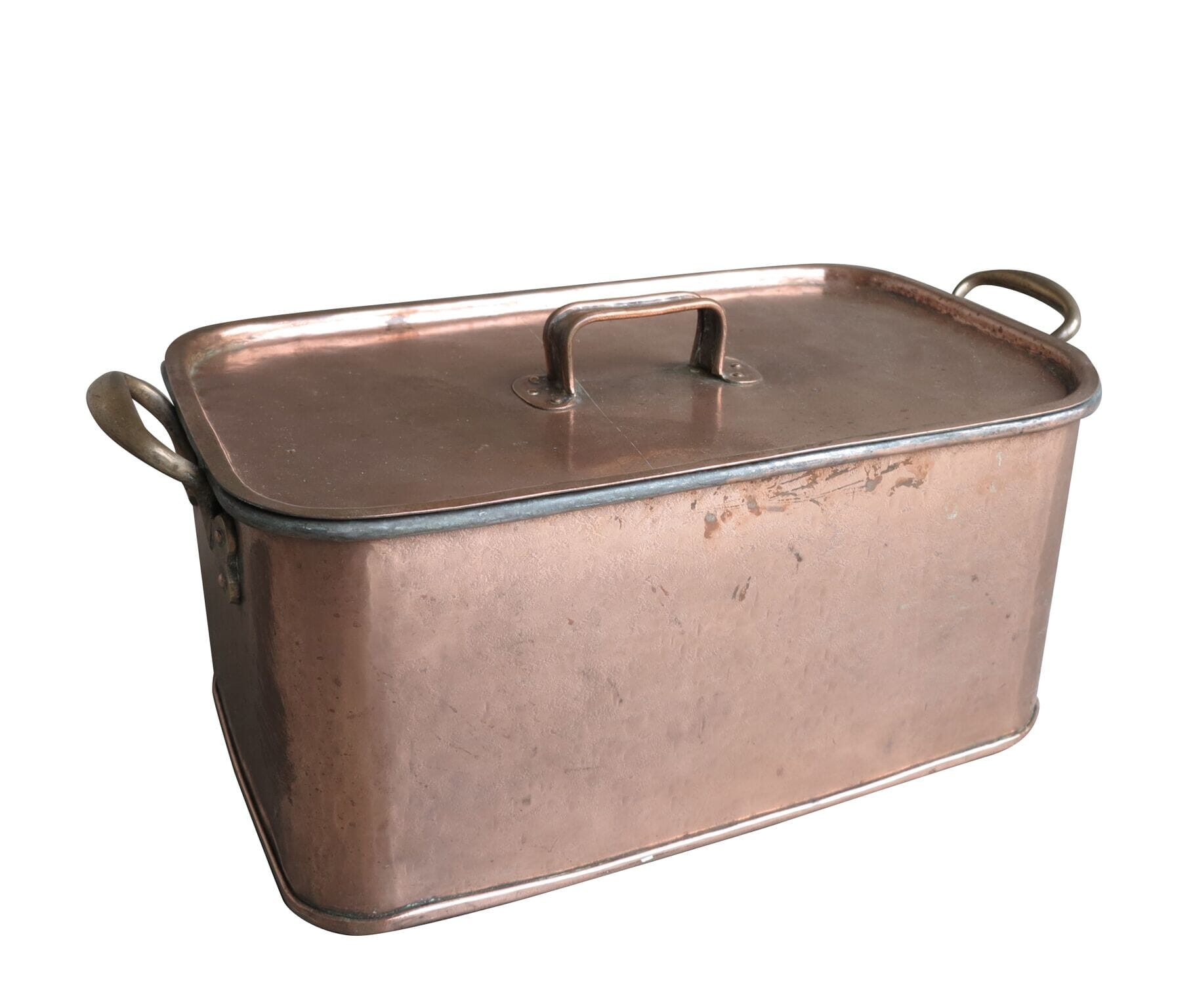 Handmade Solid Copper and Brass Fish Kettle - Br4