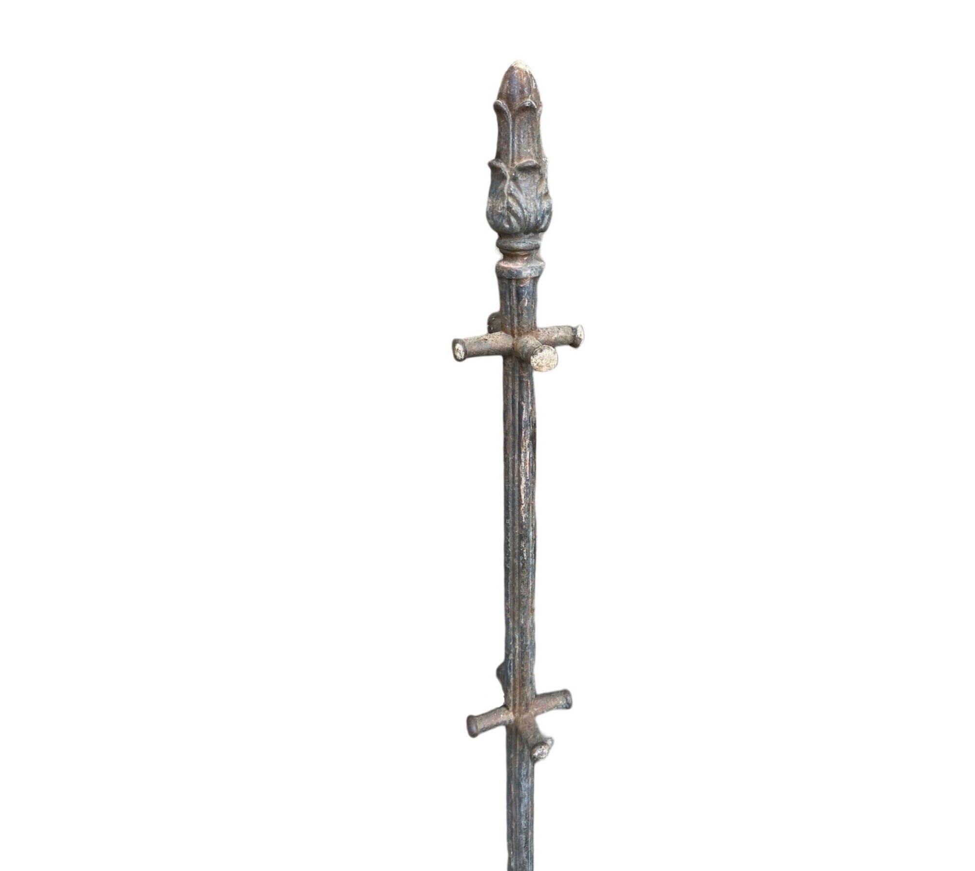 Original Victorian Decorative Cast Iron Washing Line Pole - 9572