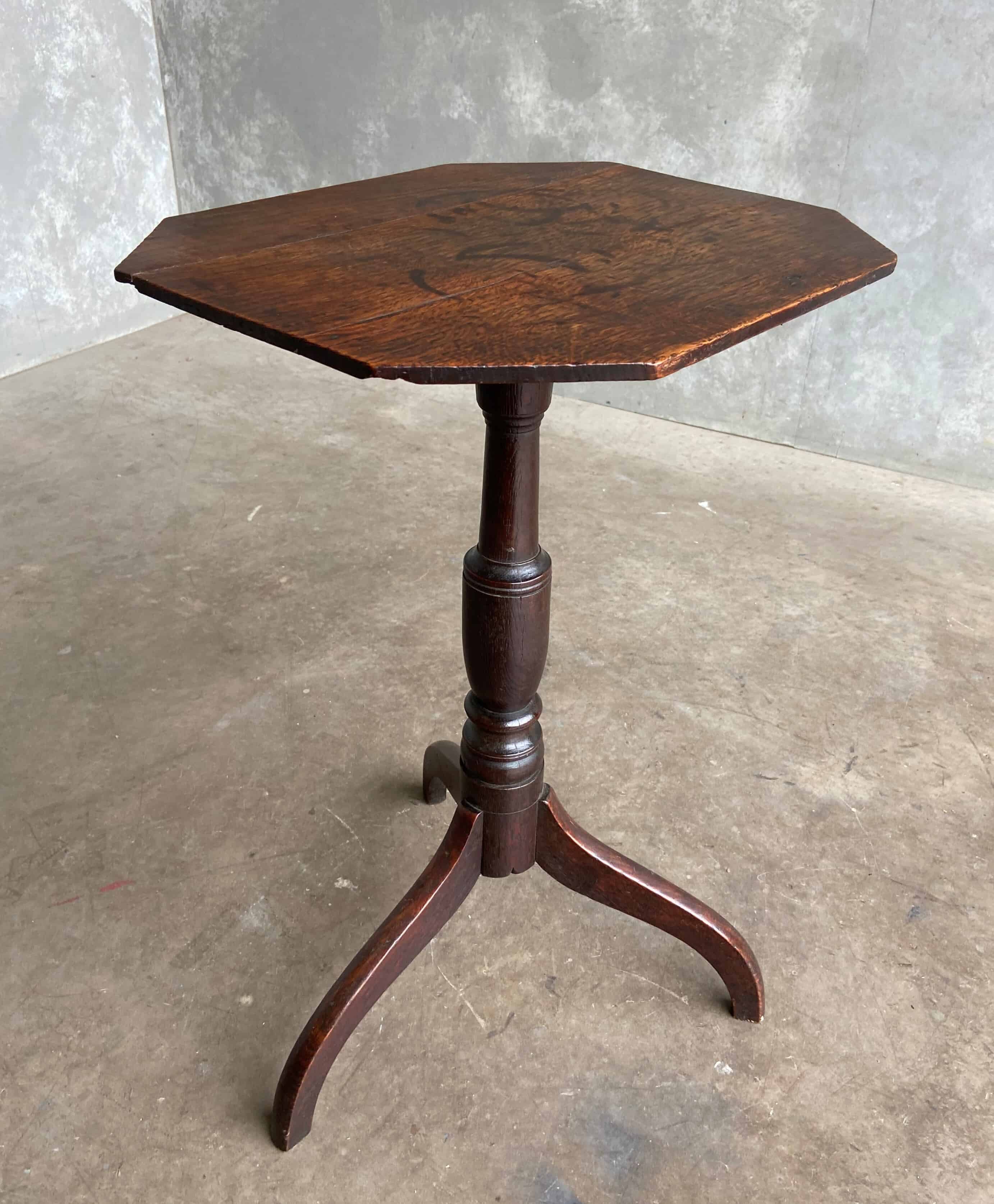 Victorian Oak Pedestal Side Table