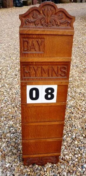Gothic Original Antique Oak Hymn Board - 4108