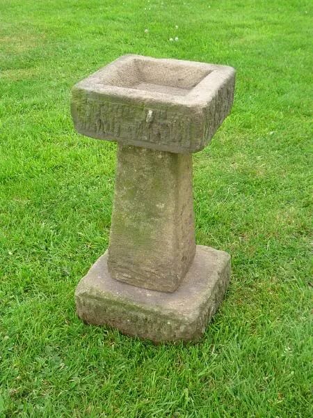 Antique Reclaimed Stone Bird Bath - 4117