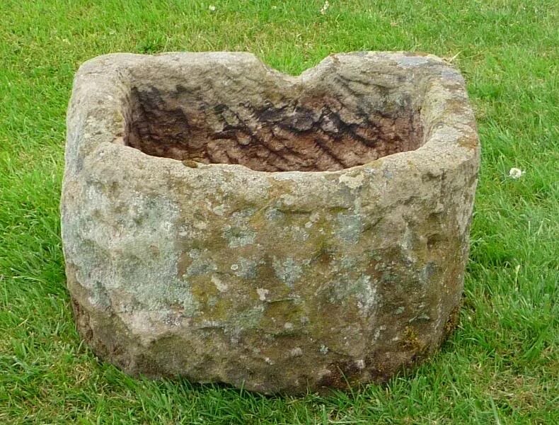 Reclaimed Antique Stone D Shaped Pump Trough circa 1800 - 4122
