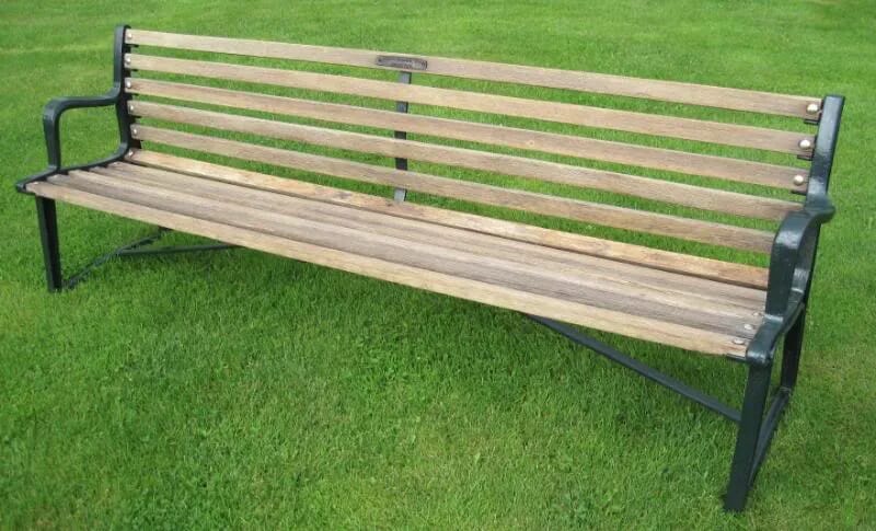 Antique Slatted Timber Garden Bench - 4128