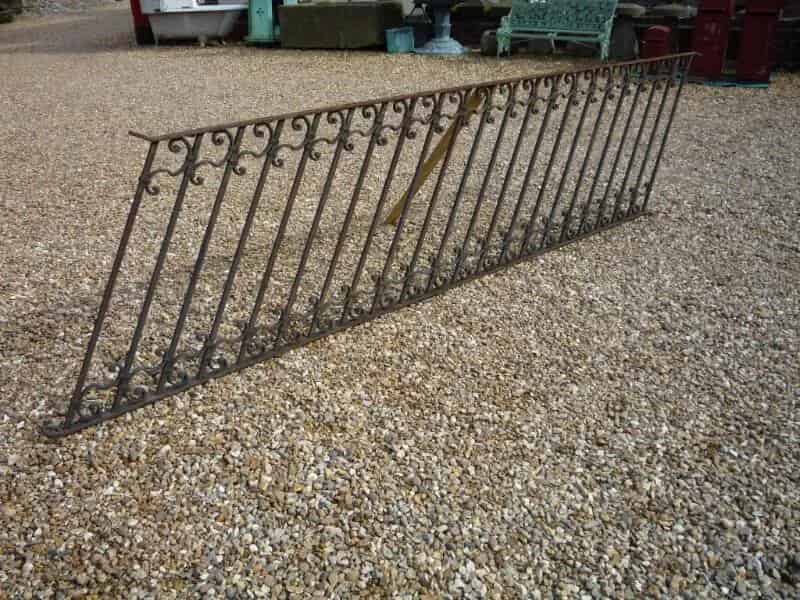 Antique reclaimed wrought iron staircase railings