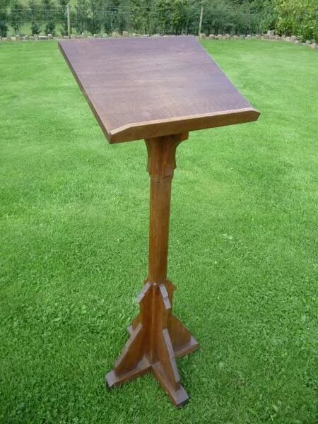 A victorian Gothic solid Oak church lectern - 4166