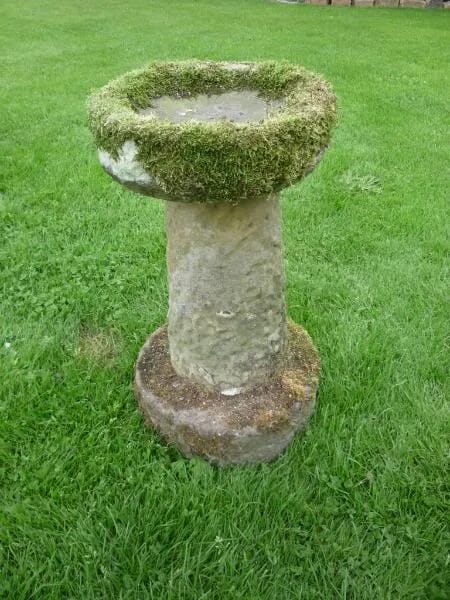 Reclaimed antique stone bird bath - 4199