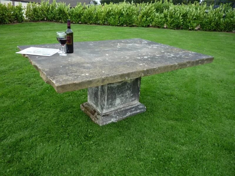 Unique antique stone garden table - 4207