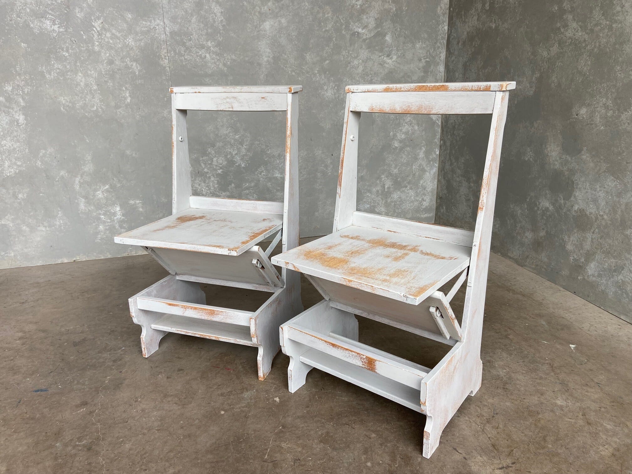 Solid Oak Arts & Crafts Church Chairs  - 7619D