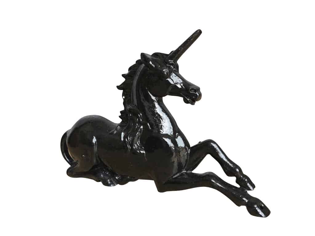 Primary Image - Black Cast Iron Unicorn Doorstop