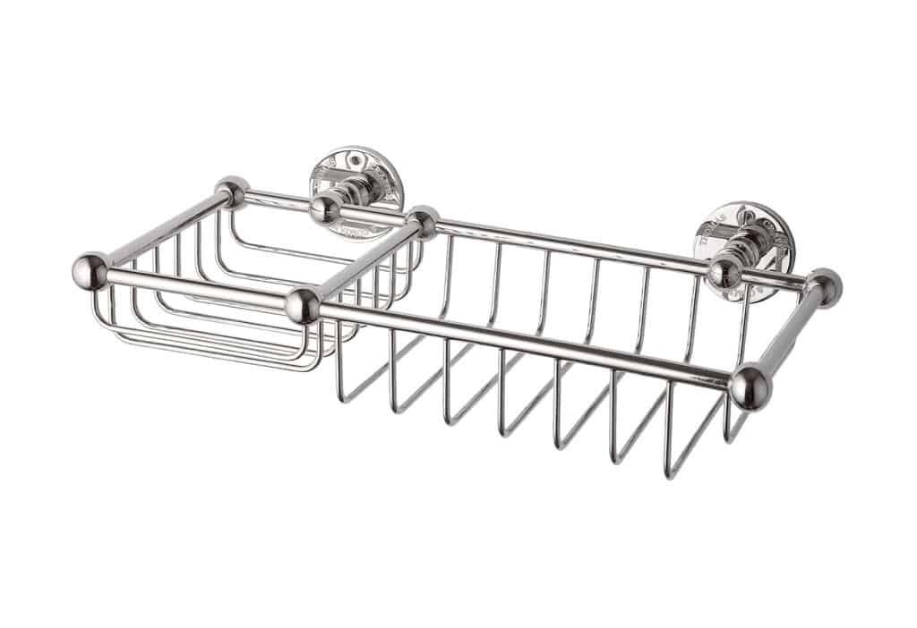 Thomas Crapper Classical Soap And Sponge Basket In Chrome