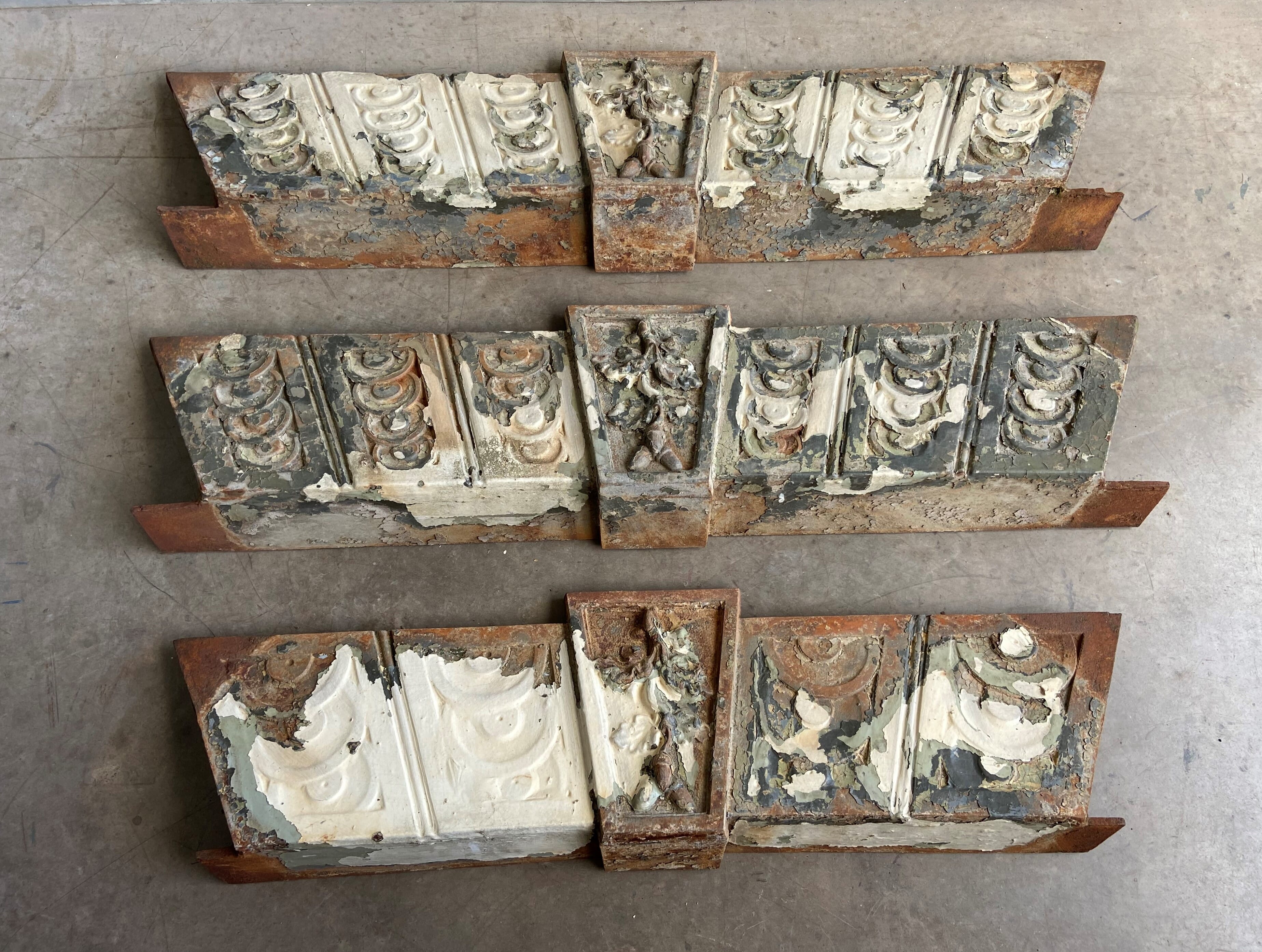 Antique Cast Iron Overdoor Frieze - 6535a