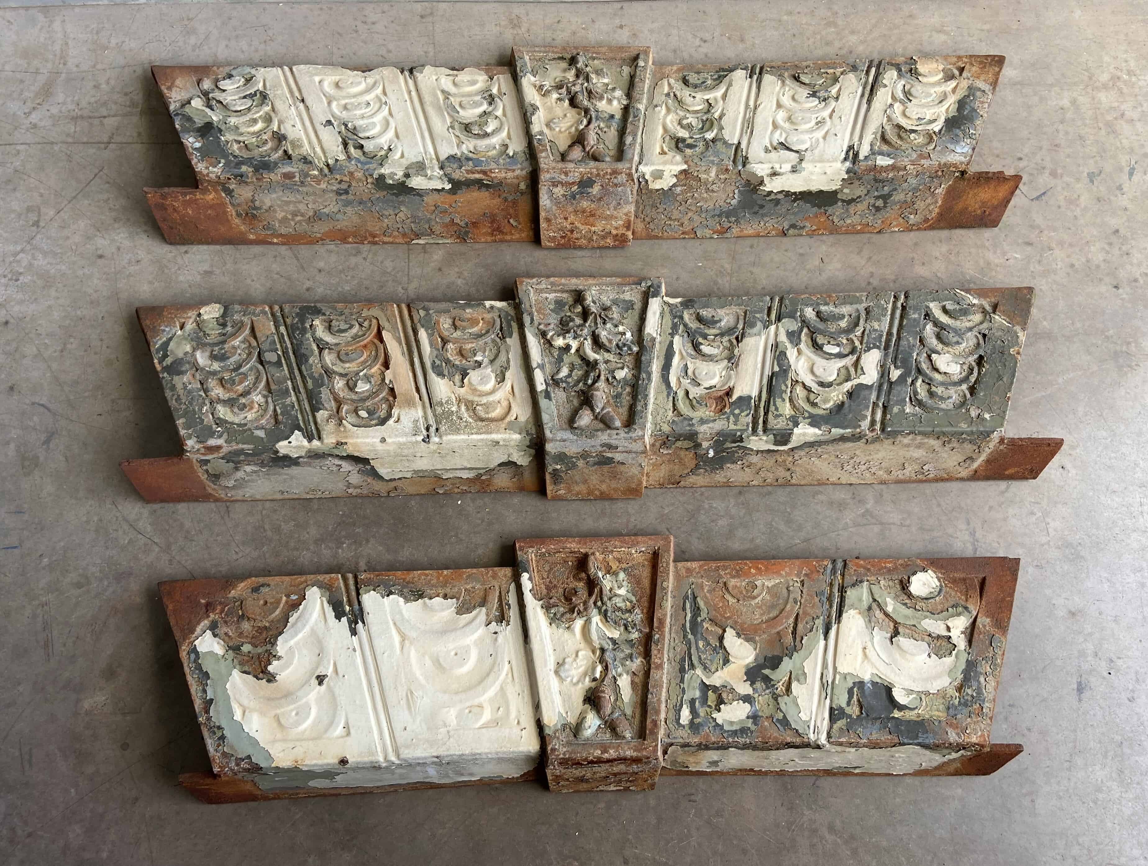 Antique Cast Iron Overdoor Frieze