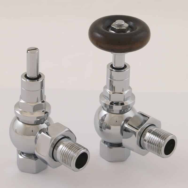 Pair of Chrome Brumpton Manual Radiator Valves