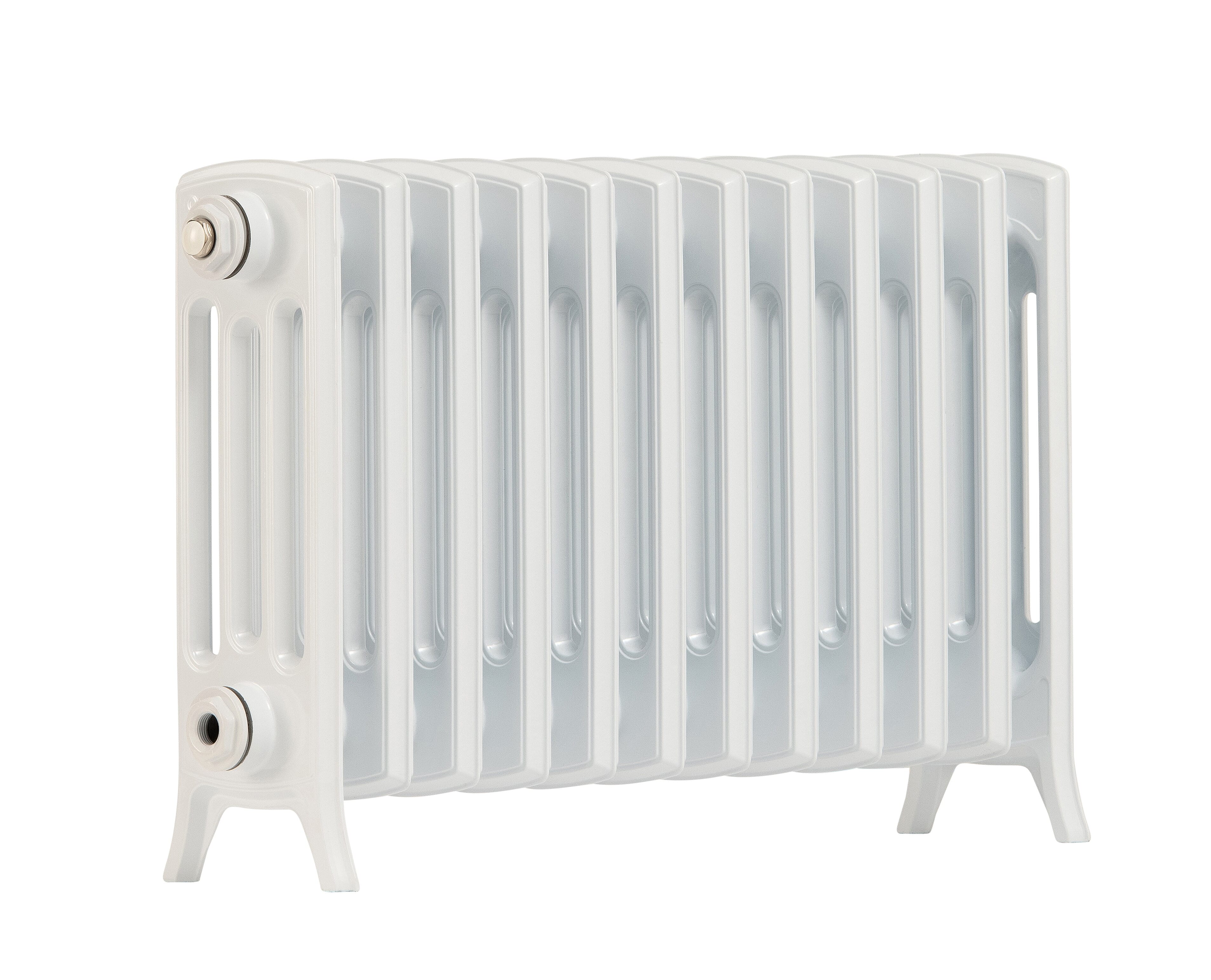 White Arroll Aluminium Edwardian Radiator 450mm Tall - NE450-12-9016