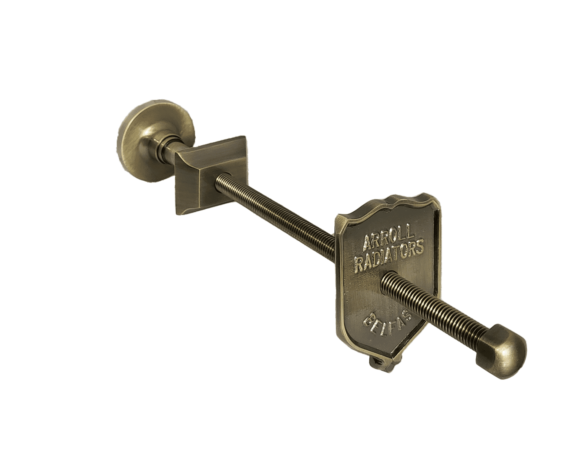 Arroll Brushed Brass Cast Iron Radiator Wall Stay - AWSBB