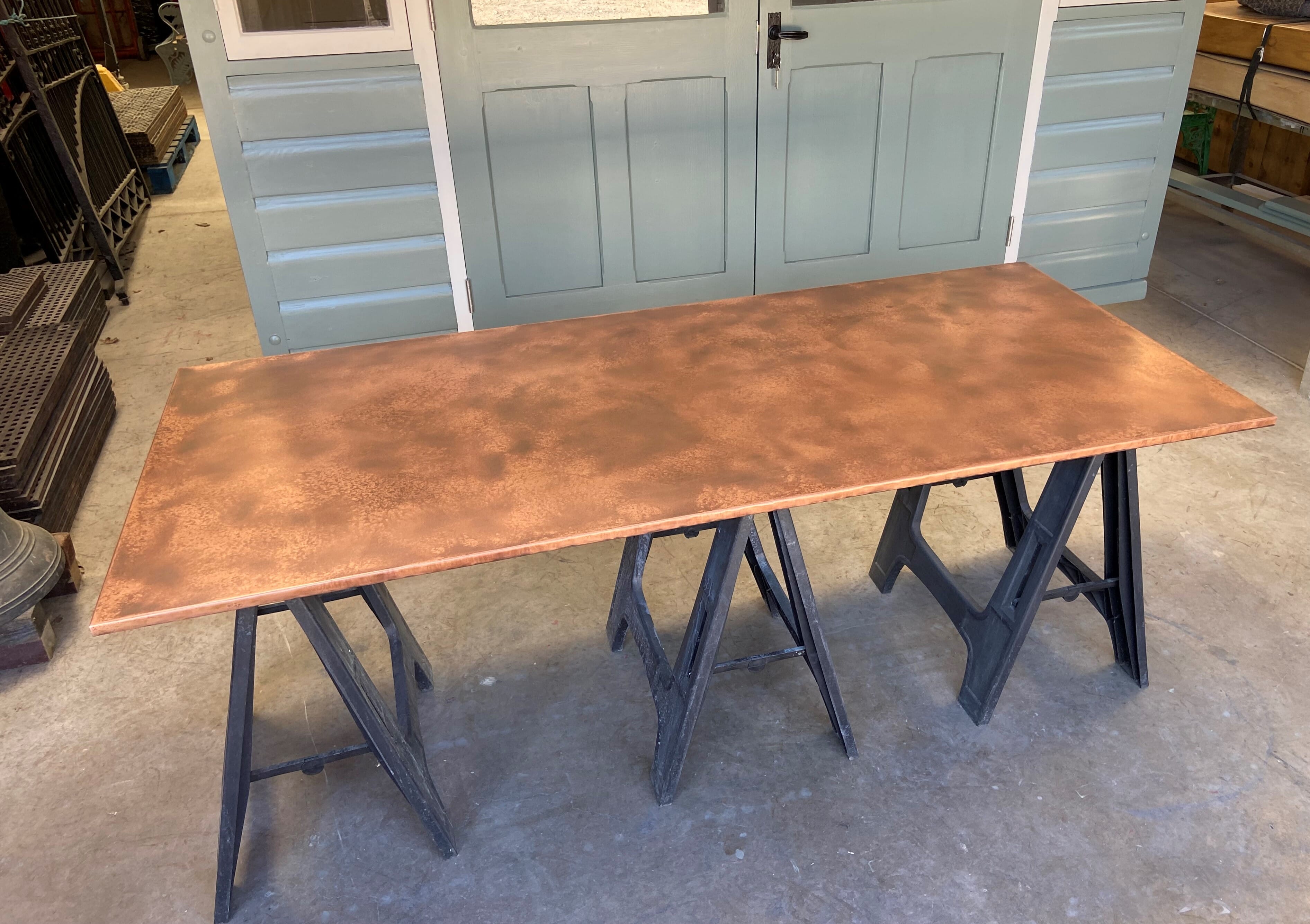 Bespoke Antique Copper Central Island Kitchen Top - D2014