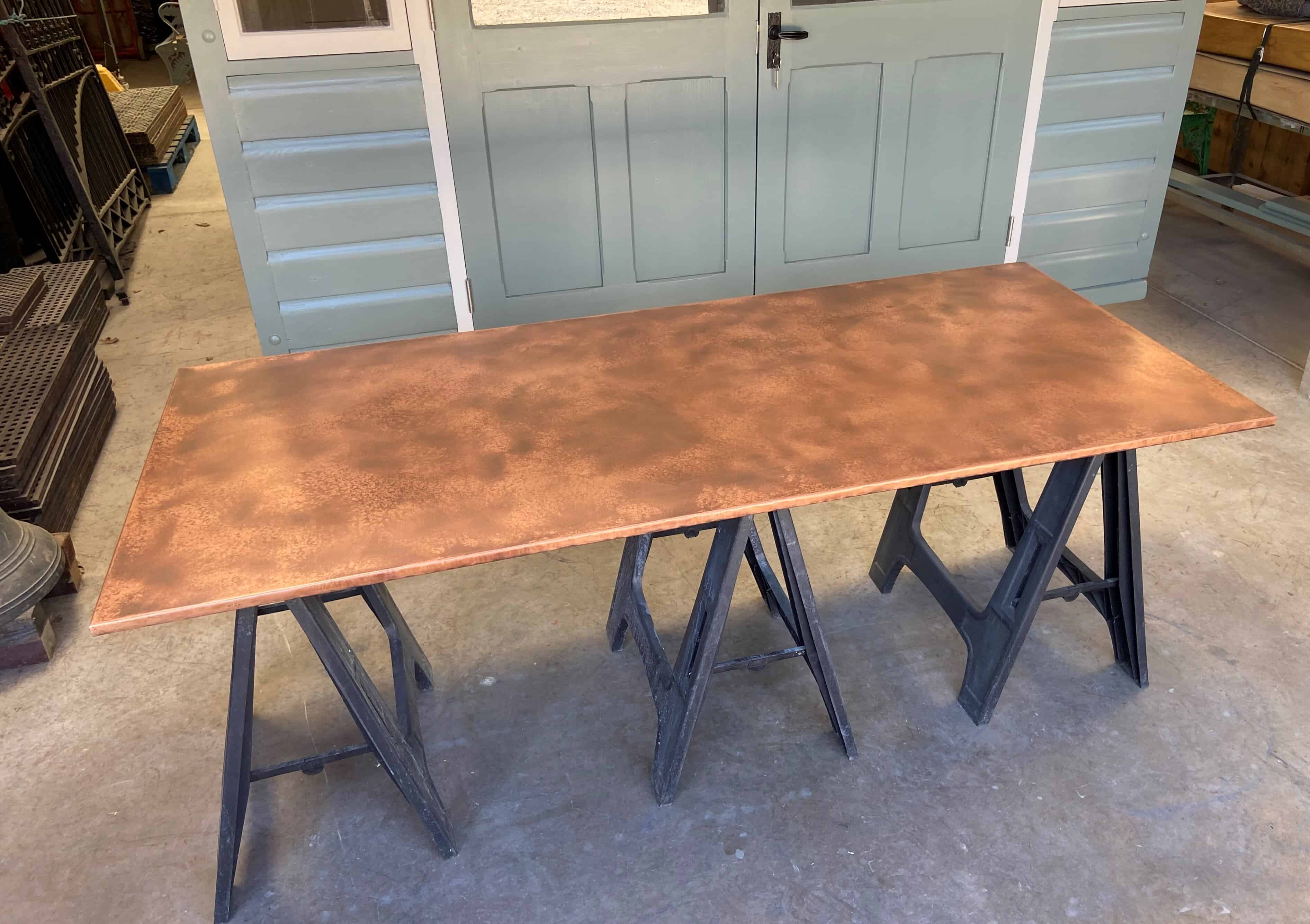 Bespoke Antique Copper Central Island Kitchen Top