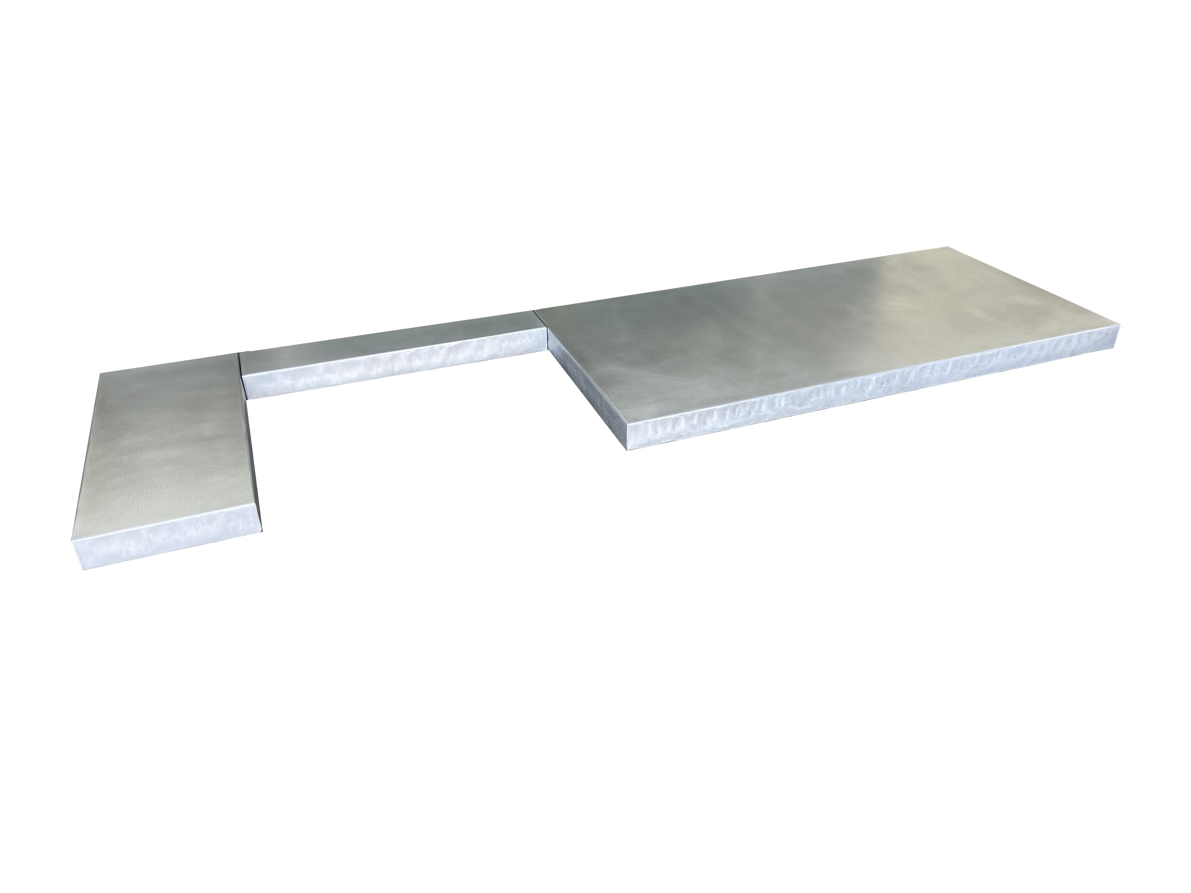 Handmade Chunky Bespoke Matt Zinc Bar Worktops - D2018