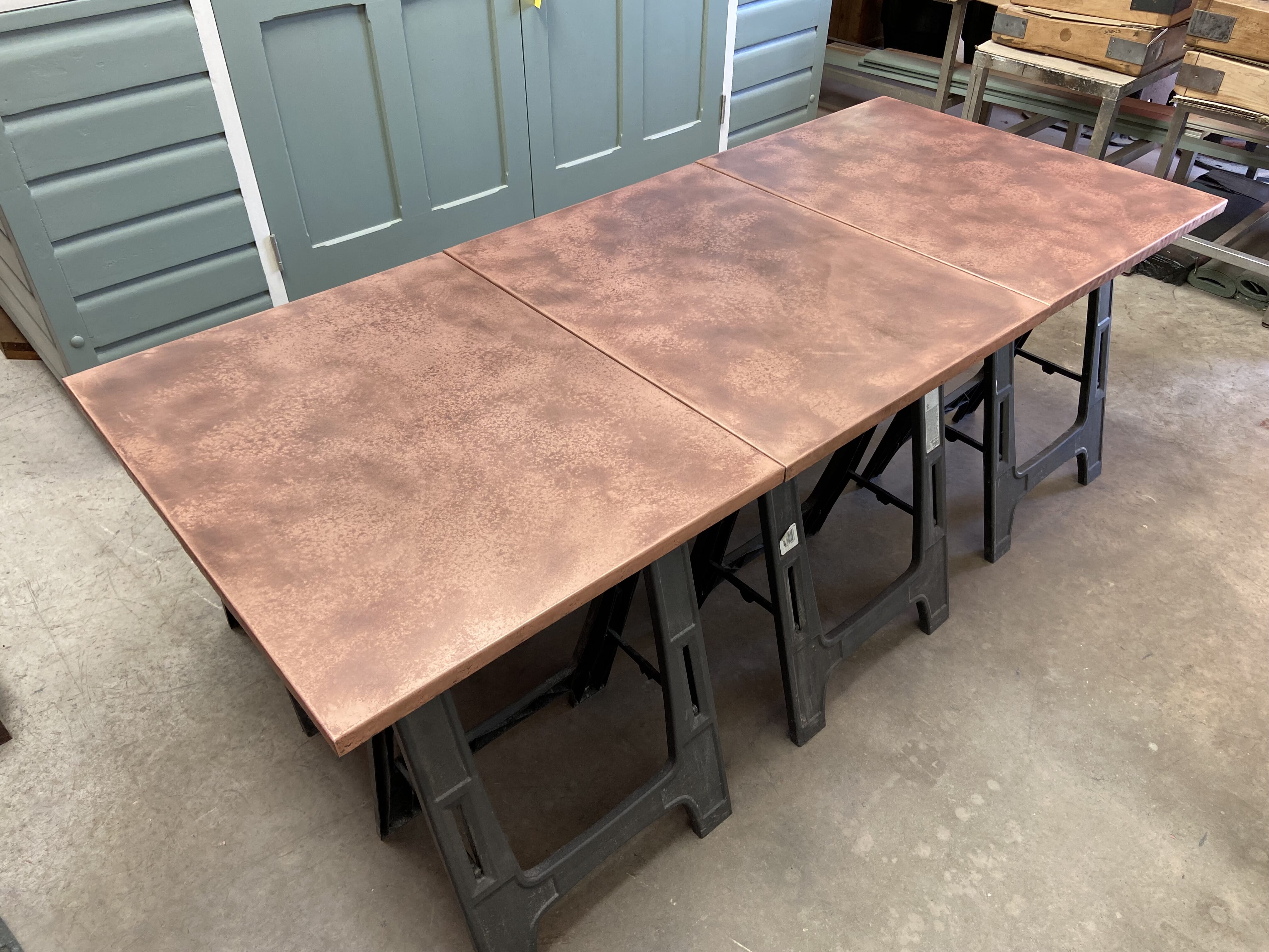 Bespoke Antique Copper Kitchen Central Island Top - D2019