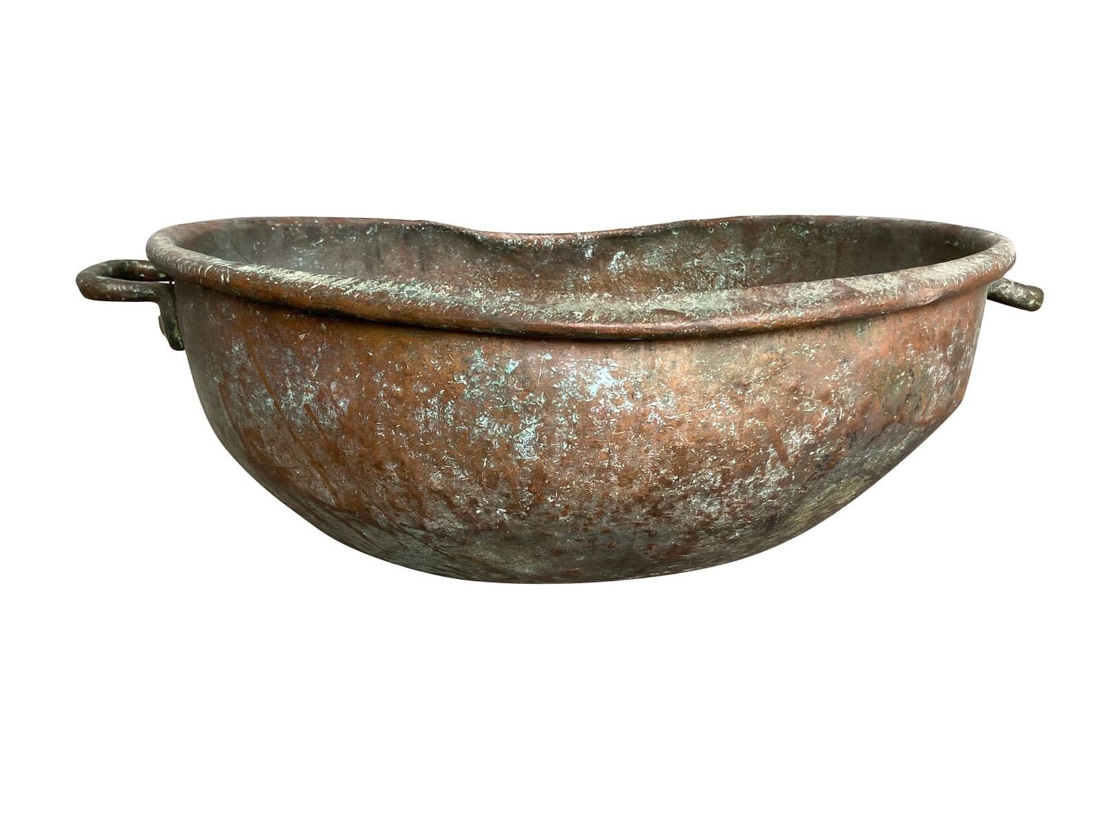 Victorian Copper Garden Pot / Planter With Handles - 5263